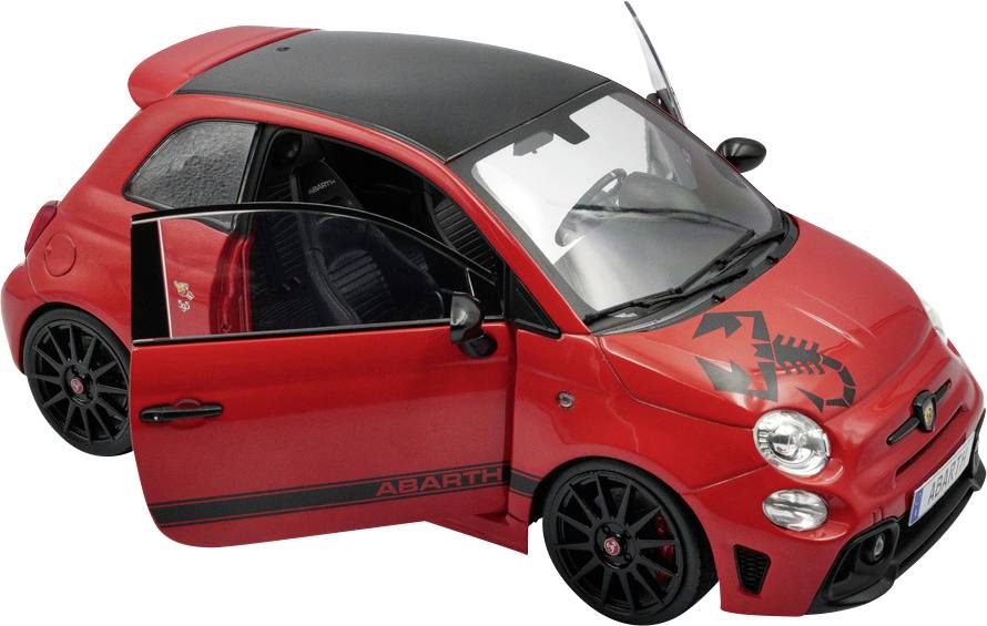 Solido Modèle réduit de voiture particulière Fiat F595 Abarth Rosso Maranello modèle fini Modèle réduit de voiture