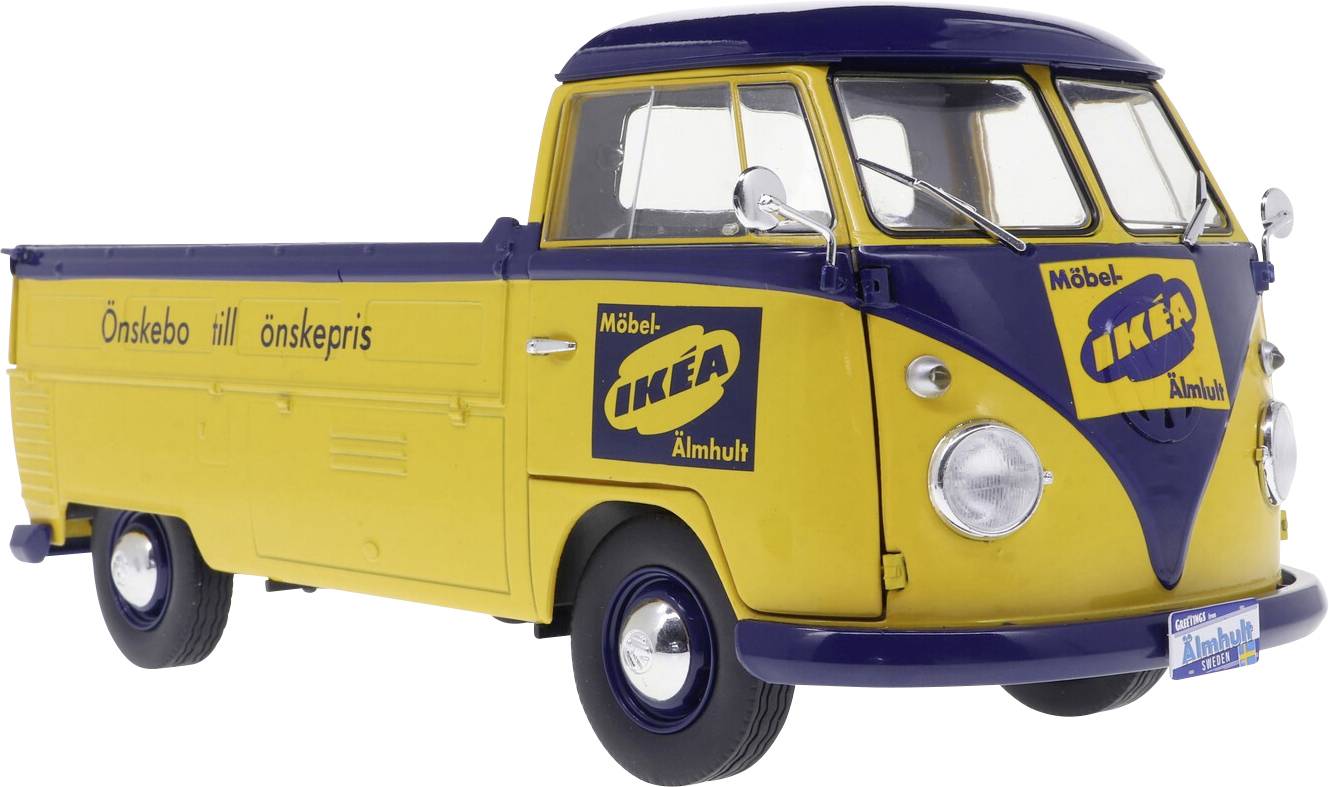 Solido Modèle réduit de voiture particulière Volkswagen (VW) T1 pick-up jaune 1950 modèle fini Modèle réduit de voiture