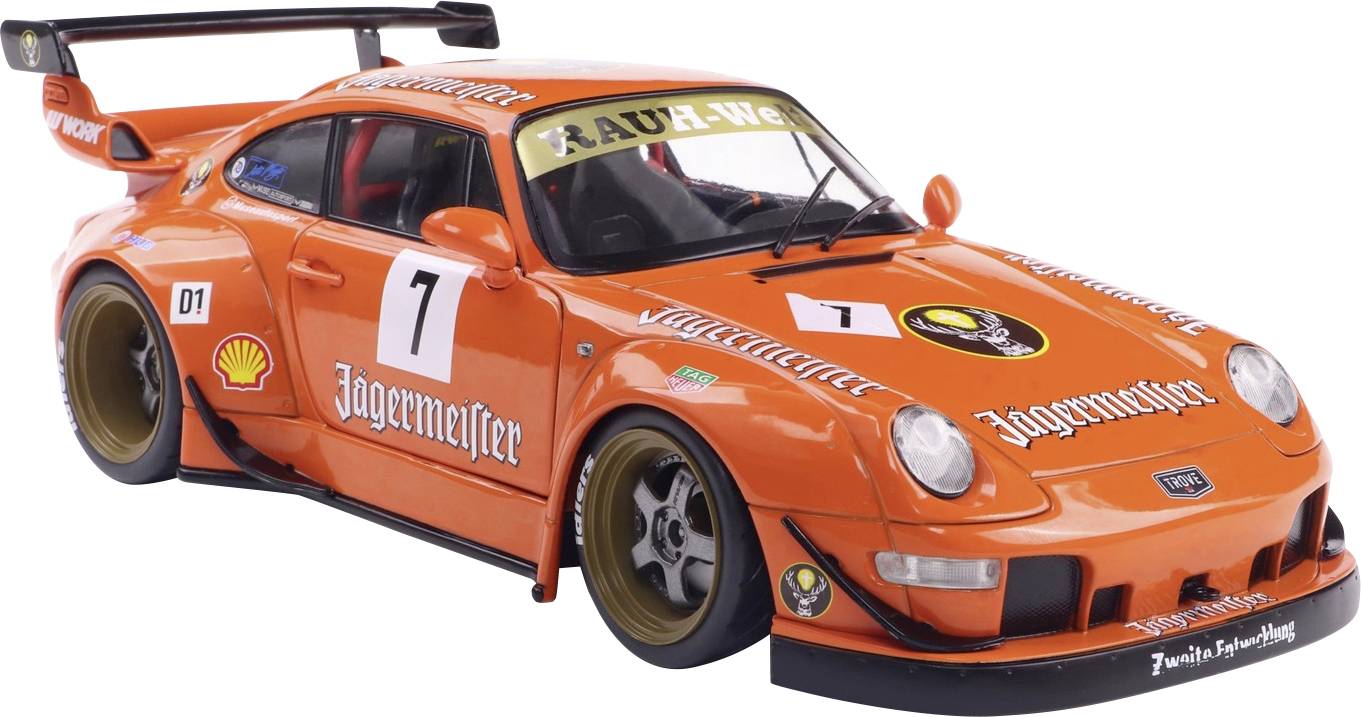 Solido Modèle réduit de voiture particulière Porsche RWB BODYKIT CHASSEUR ORANGE modèle fini Modèle réduit de voiture