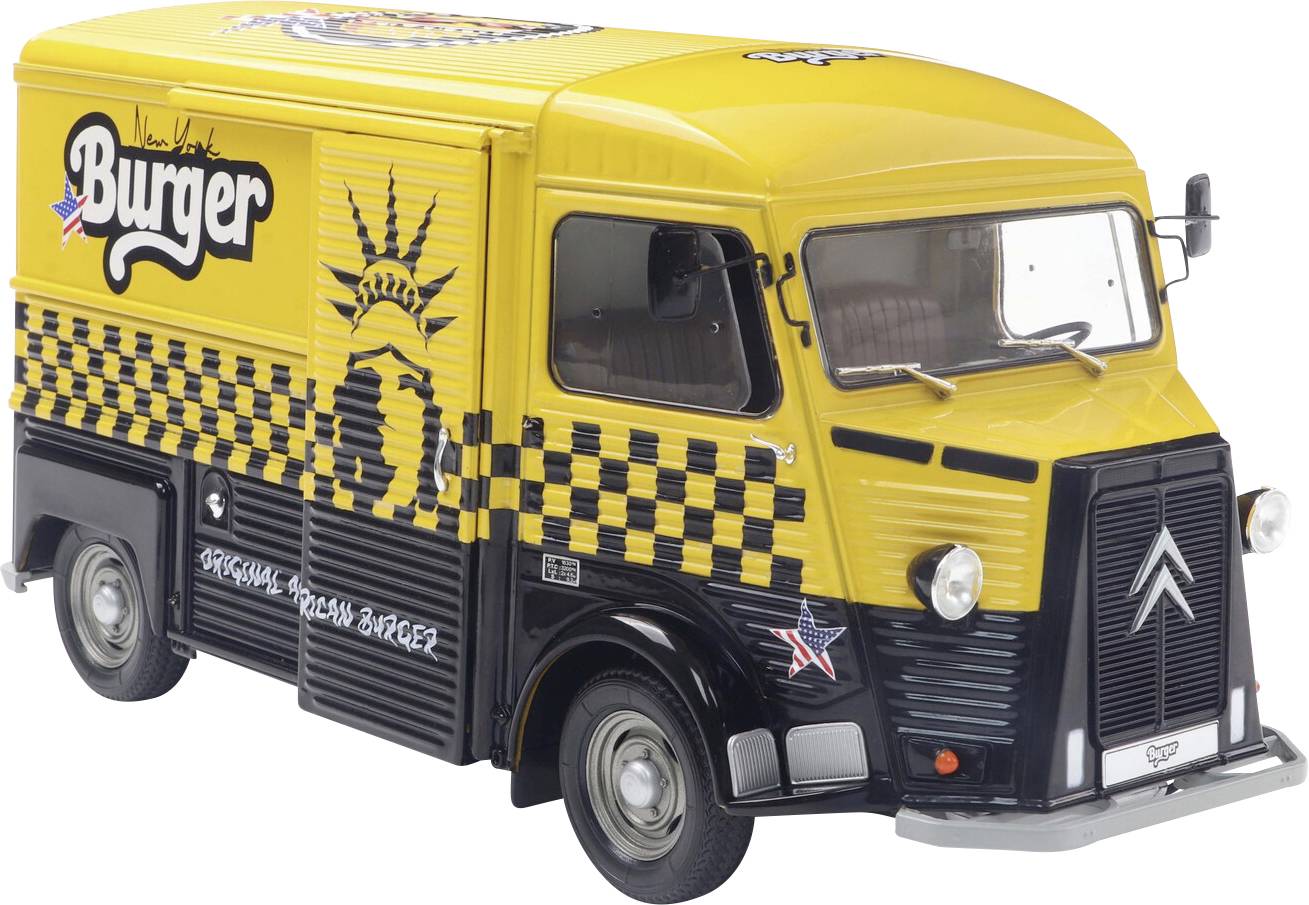 Solido Modèle réduit de voiture particulière Citroën Type HY NYC BURGER jaune modèle fini Modèle réduit de voiture