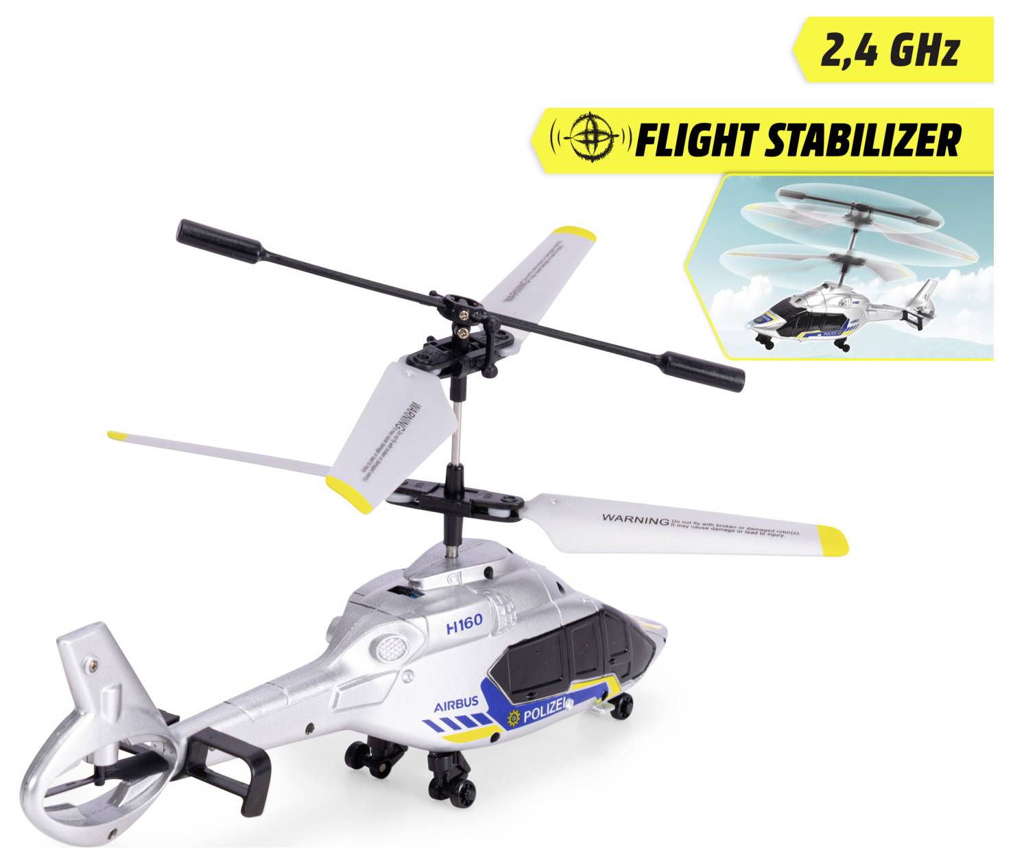 Dickie Toys RC Police Helicopter Airbus H160 Hélicoptère RC débutant prêt à voler (RtF)