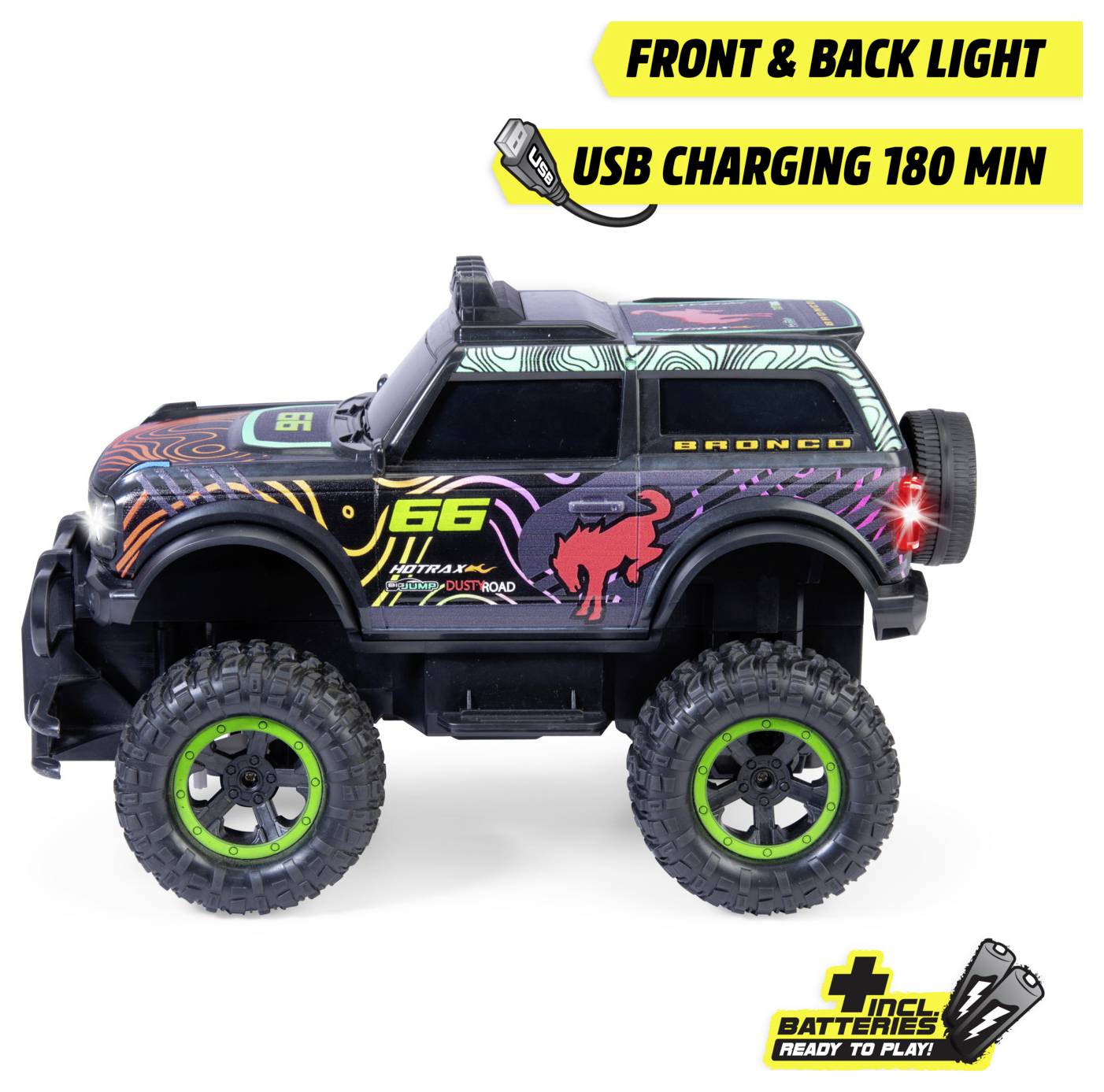 Dickie Toys 201106017 RC Ford Bronco, RTR 1:16 Véhicule RC débutant électrique Véhicule tout-terrain