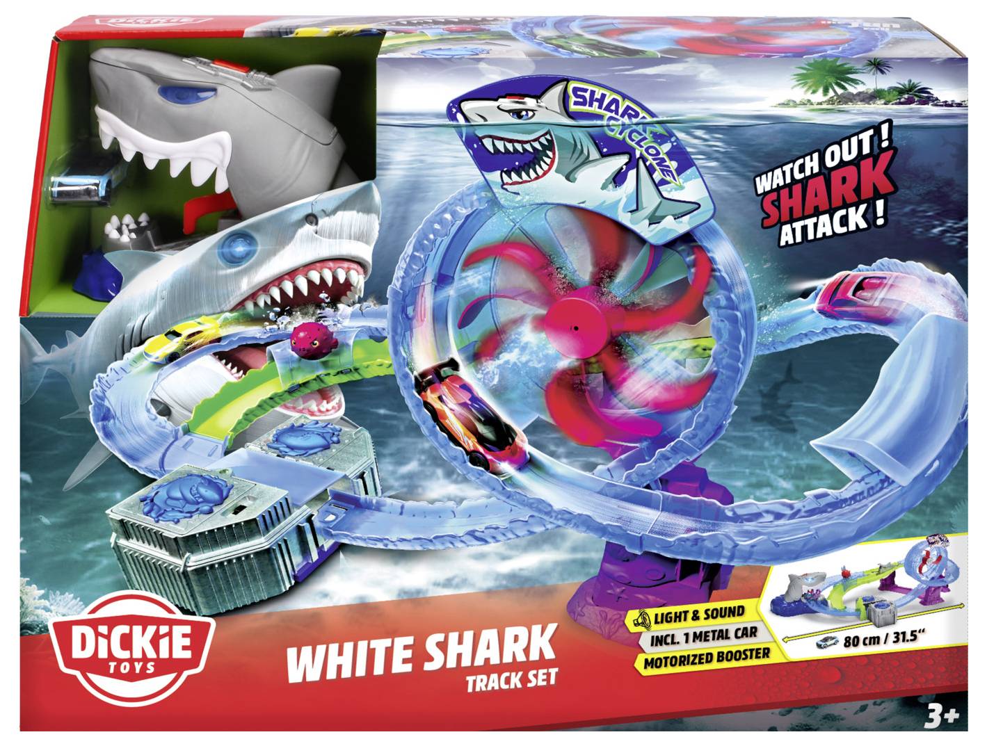 Dickie Toys White Shark Track Set Piste de course automobile