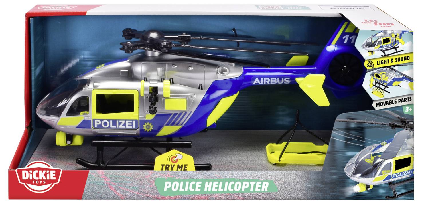 Dickie Toys Hélicoptère de police Airbus H145 modèle fini Modèle réduit d'hélicoptère