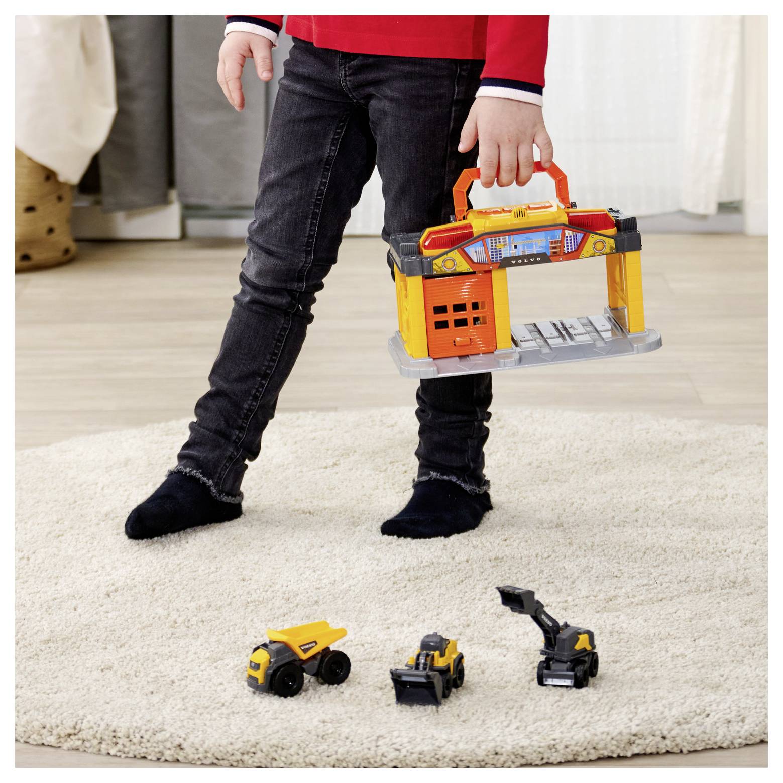 Dickie Toys Volvo Station micro-construction modèle fini Garage auto