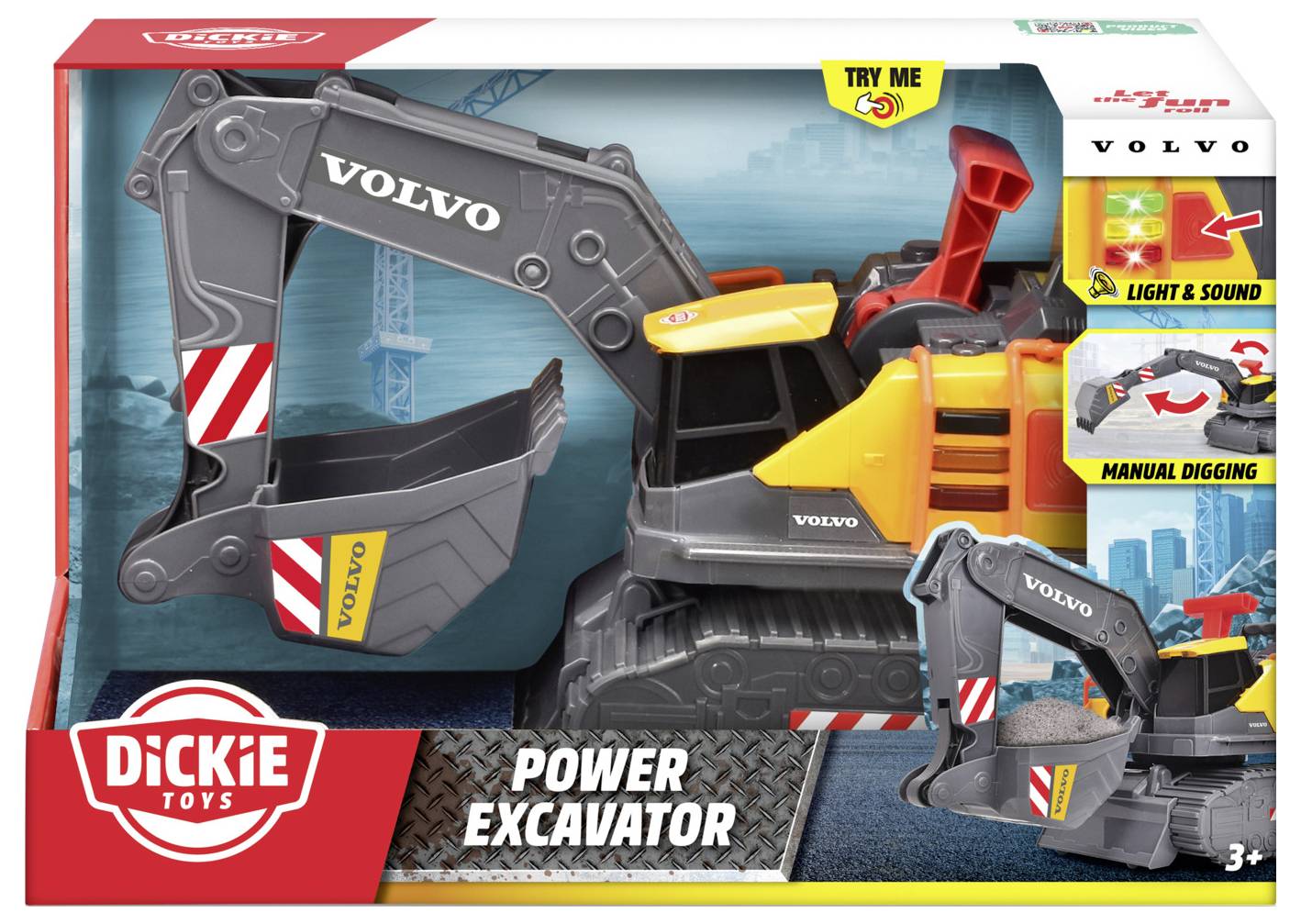 Dickie Toys Volvo Excavateur Power modèle fini Modèle réduit d'engin de chantier
