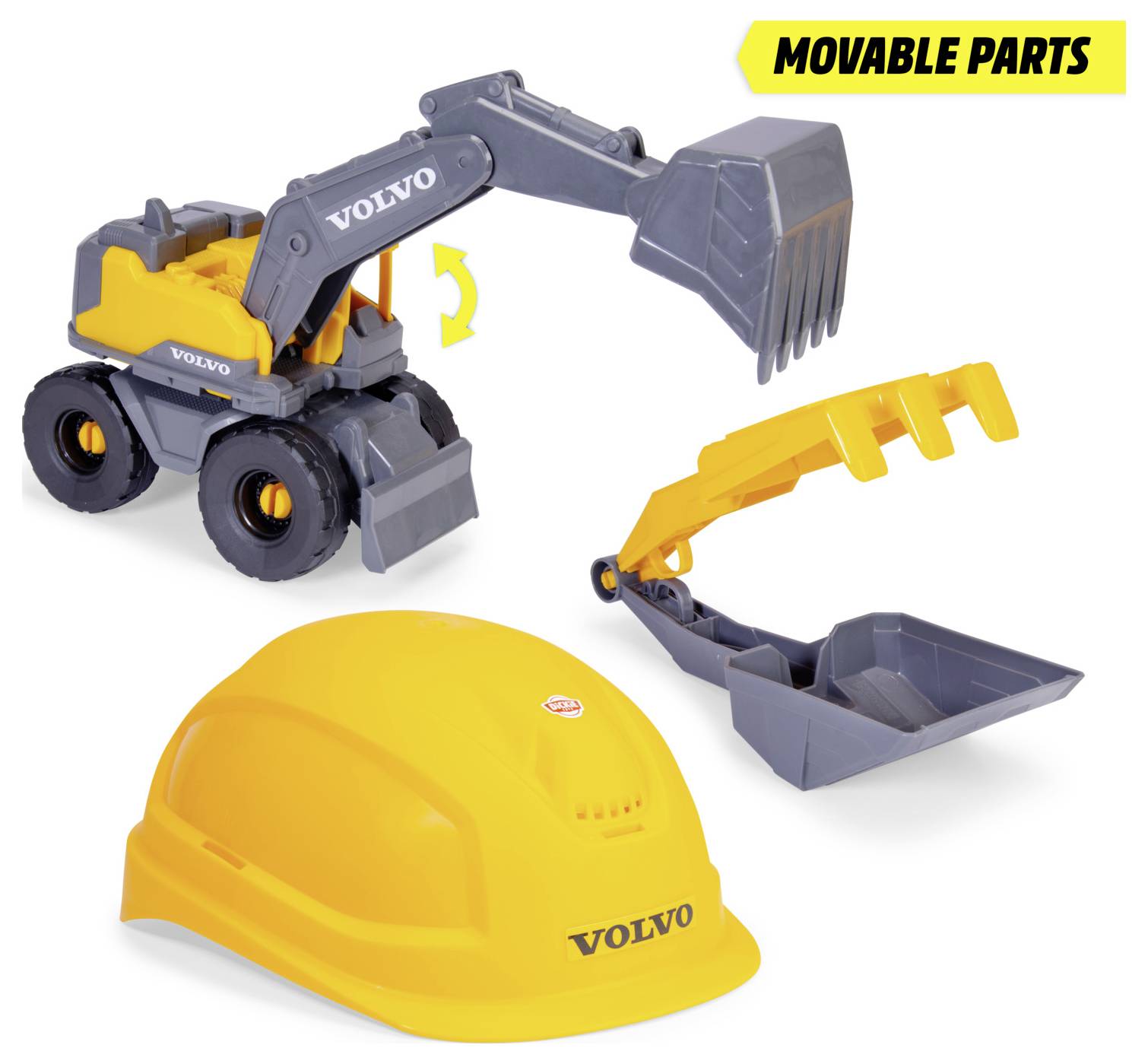 Dickie Toys Volvo Tough Excavator Playset modèle fini Set de chantier