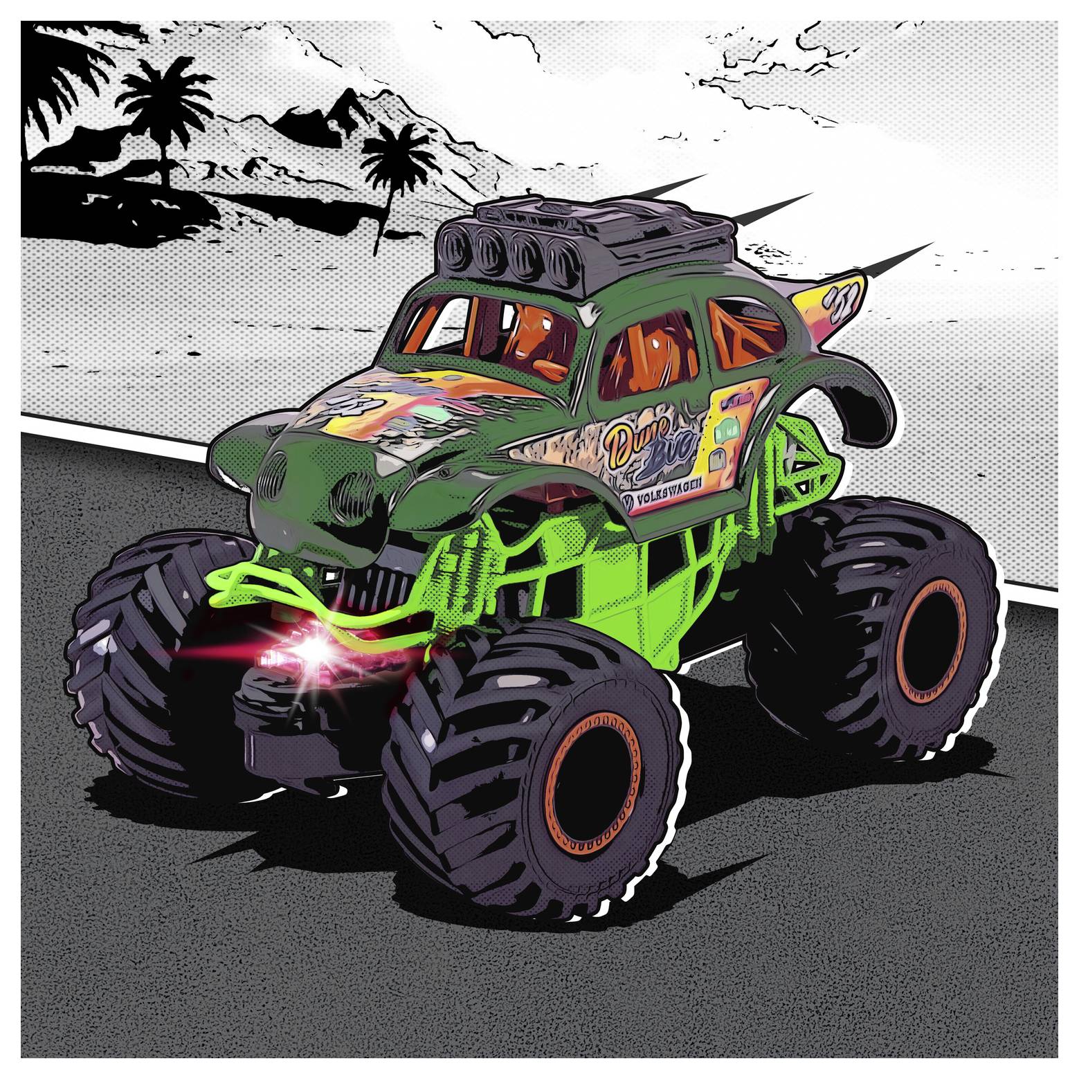 Dickie Toys Dune bug modèle fini Monstertruck