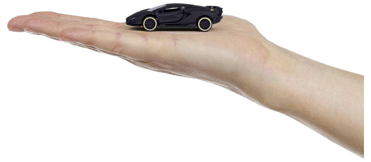 Majorette Bugatti, Lamborghini, Toyota, Land Rover Black Edition 5 Pieces Gift Pack modèle fini Modèle réduit de voiture