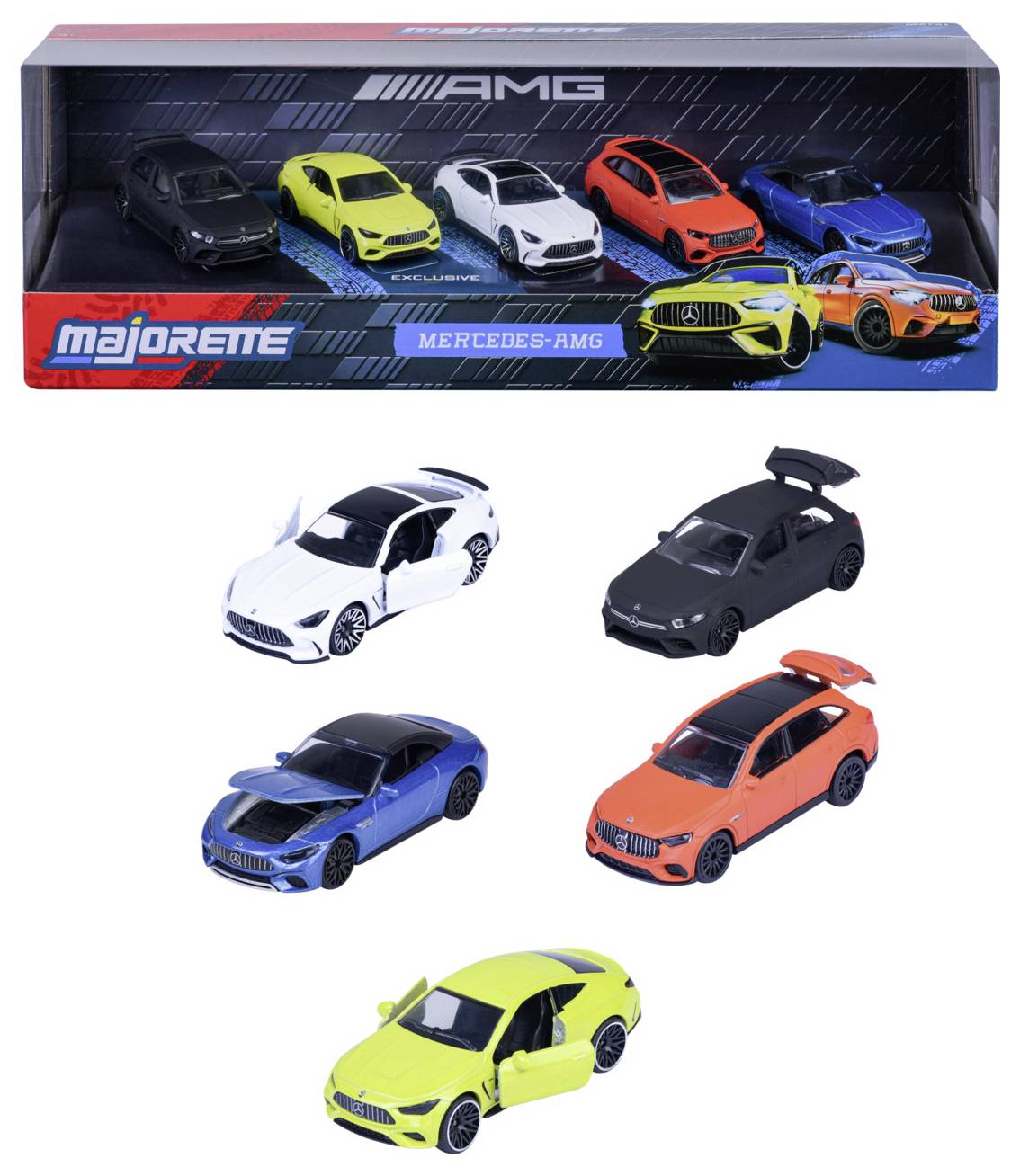 Majorette Mercedes Benz Mercedes-AMG 5 Pieces Gift Pack modèle fini Modèle réduit de voiture