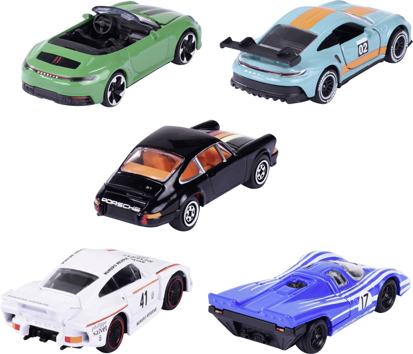 Majorette Porsche Porsche 5 Pieces Gift Pack modèle fini Modèle réduit de voiture