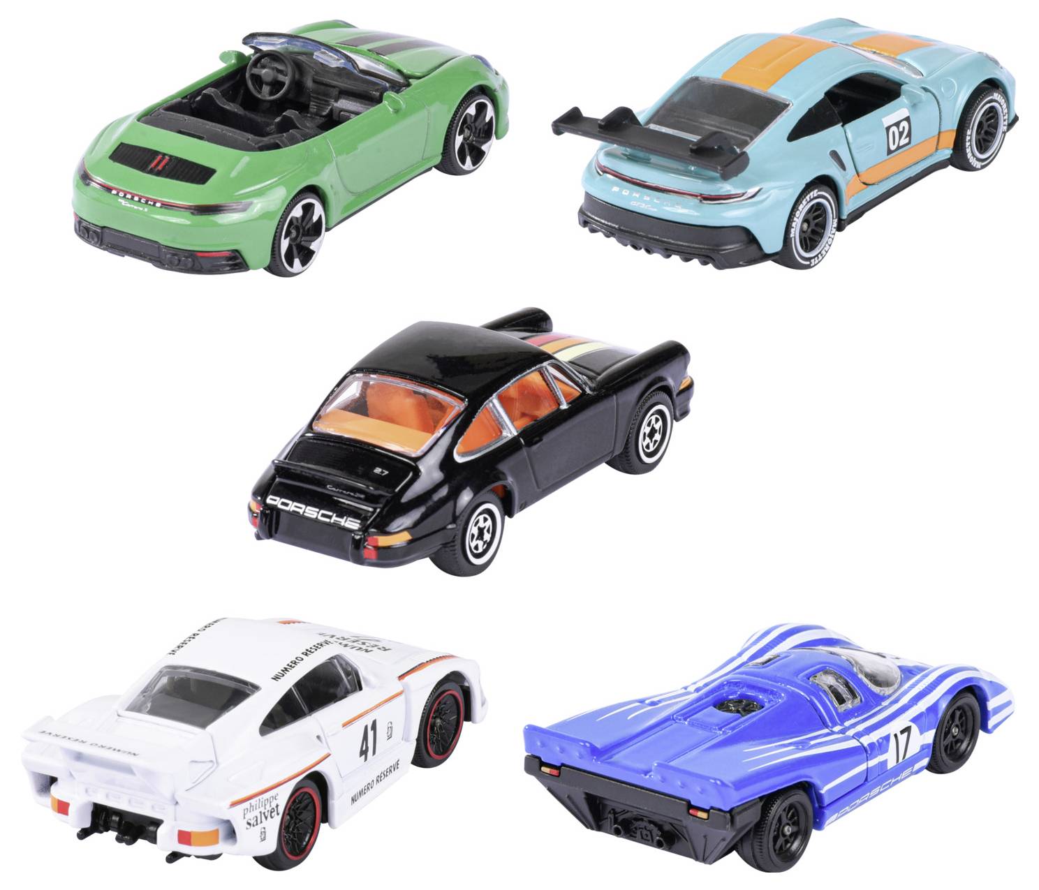 Majorette Porsche Porsche 5 Pieces Gift Pack modèle fini Modèle réduit de voiture