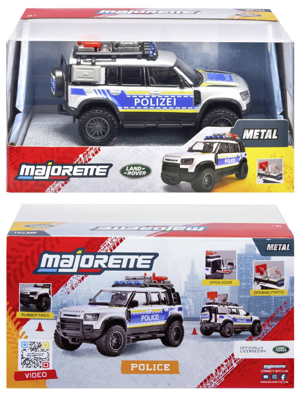 Majorette Land Rover Defender 90 Police modèle fini Modèle réduit de véhicule d'intervention