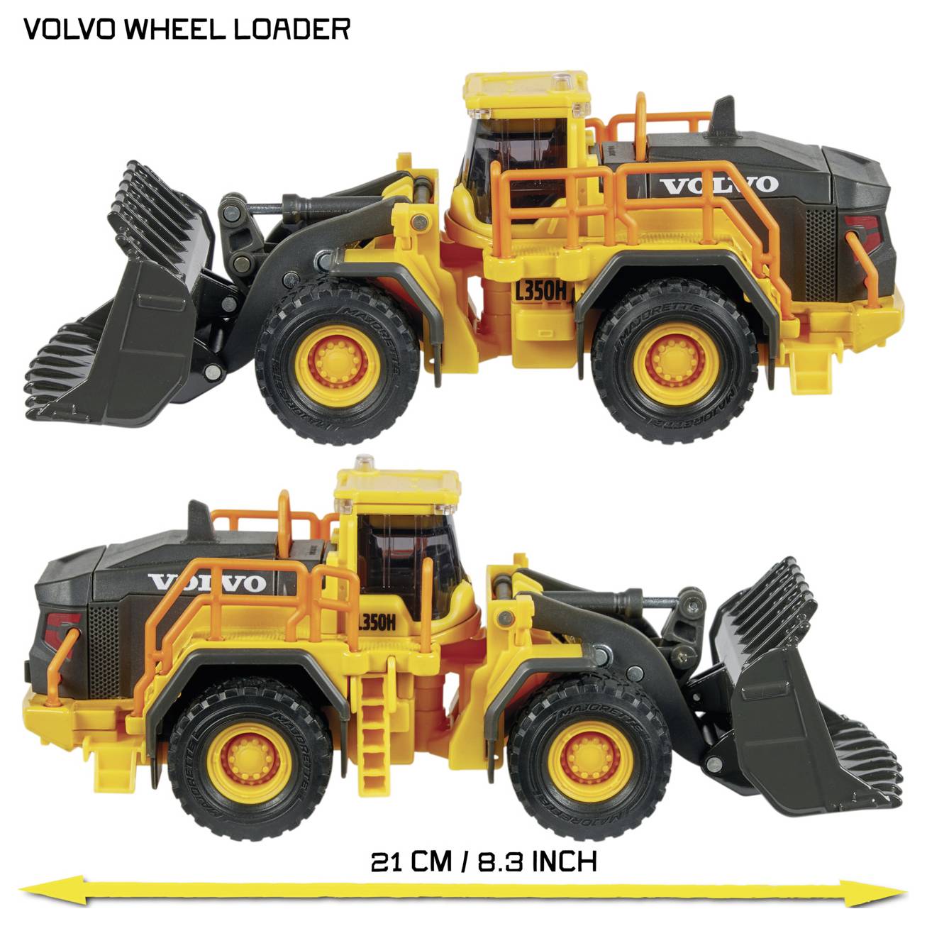 Majorette Volvo Wheel Loader modèle fini Modèle réduit d'engin de chantier