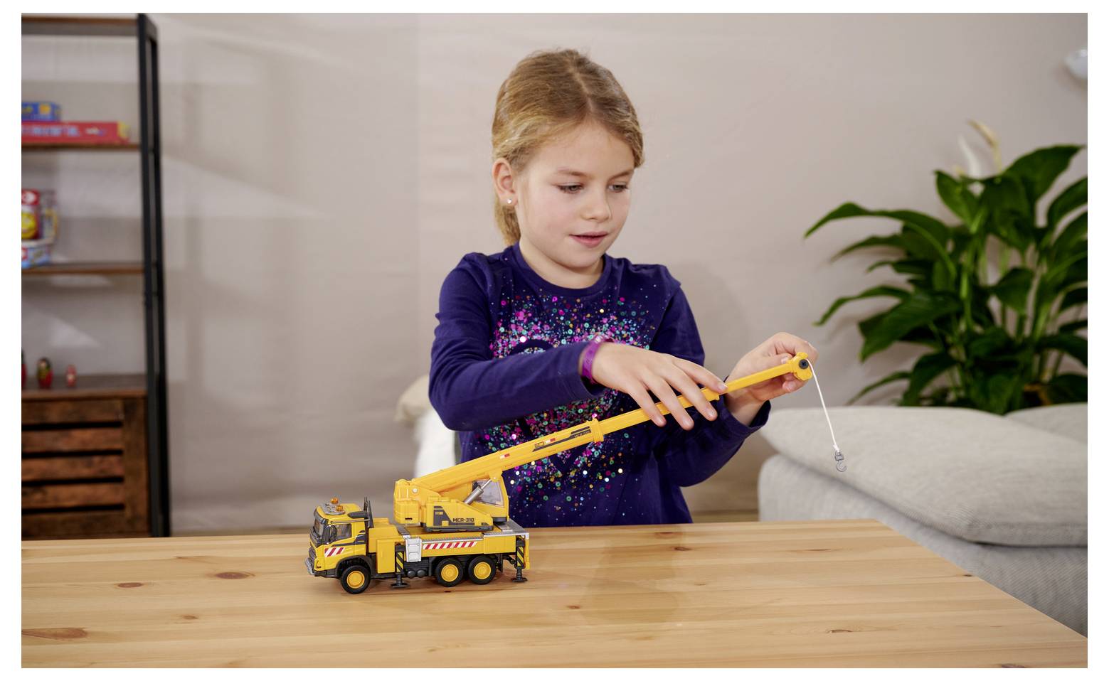 Majorette Volvo FMX Truck Crane modèle fini Modèle réduit d'engin de chantier