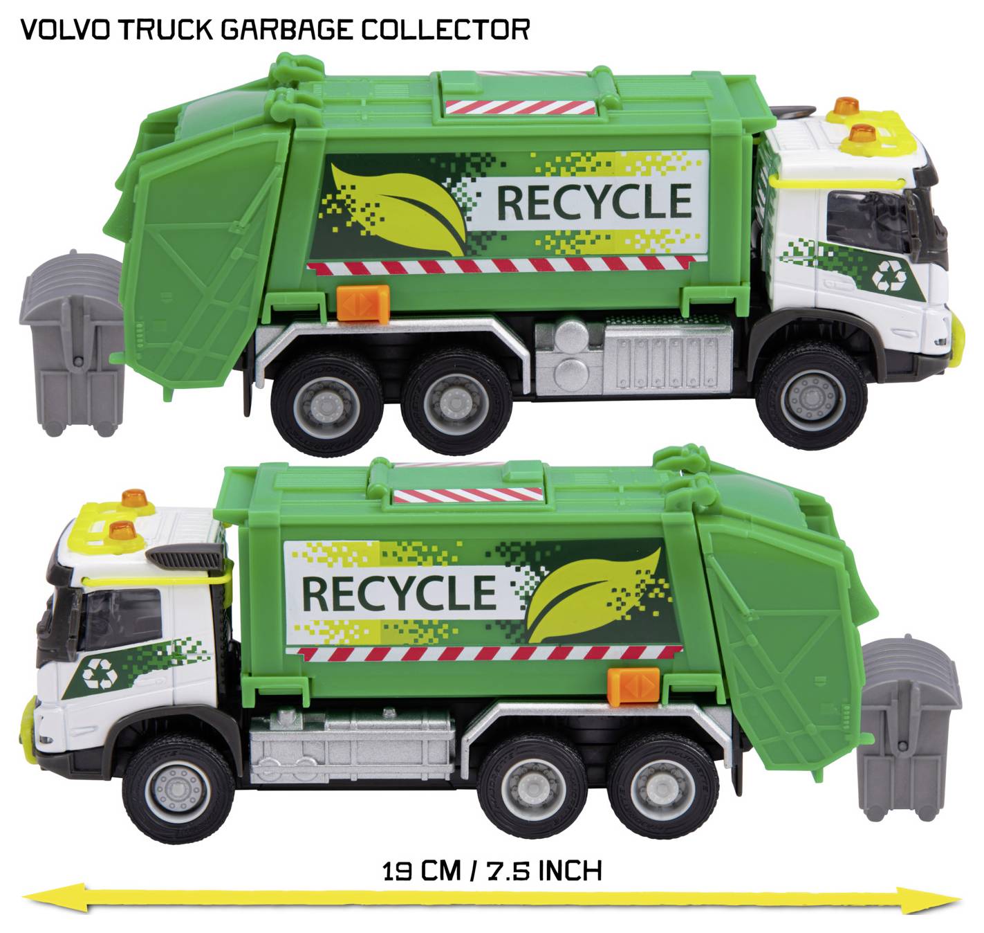 Majorette Volvo FMX Truck Garbage Collector modèle fini Modèle réduit d'engin de chantier