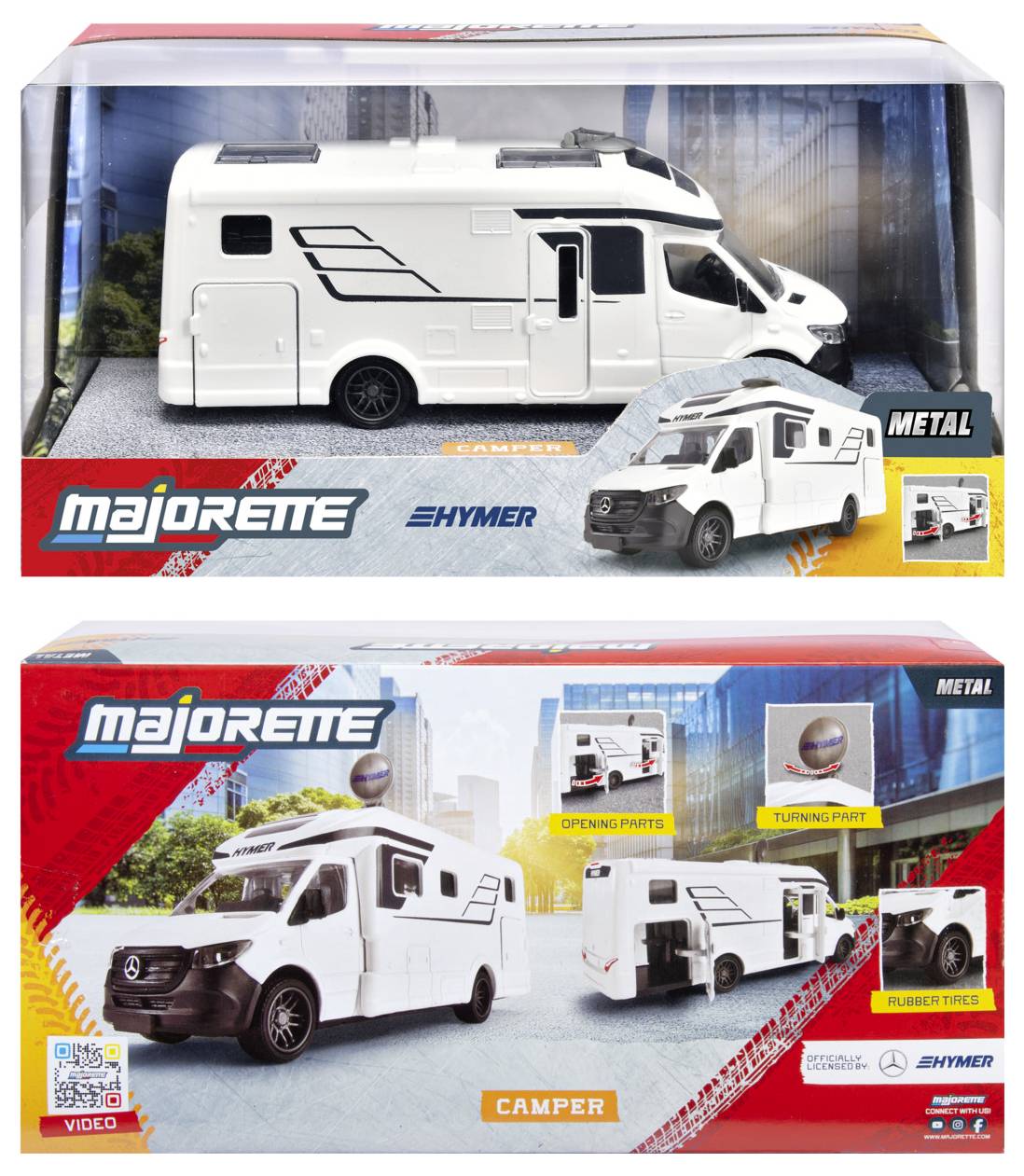 Majorette Hymer Camper Classe B modèle fini Modèle réduit de voiture