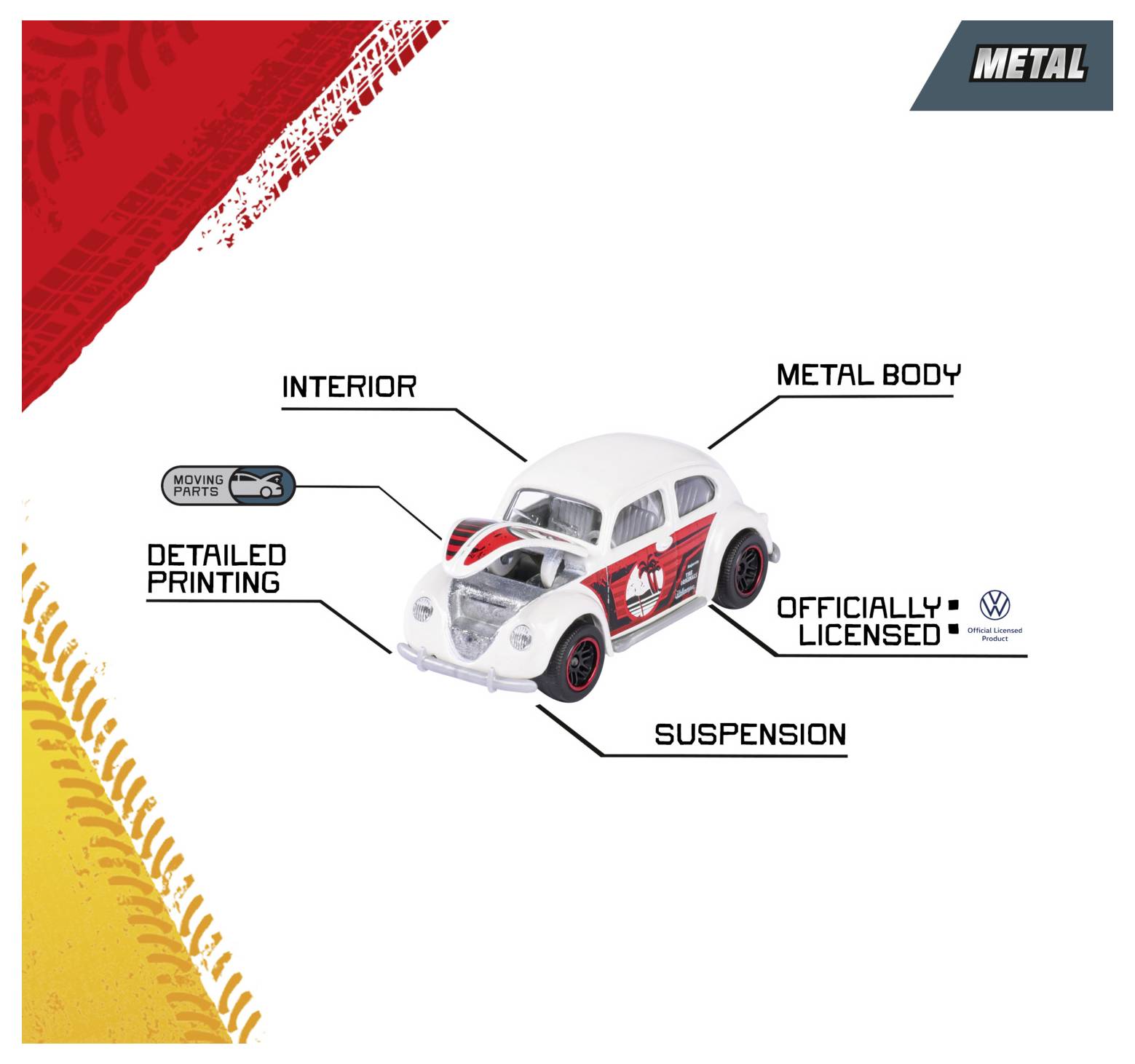 Majorette Volkswagen (VW) 5 pièces de poison modèle fini Modèle réduit de voiture