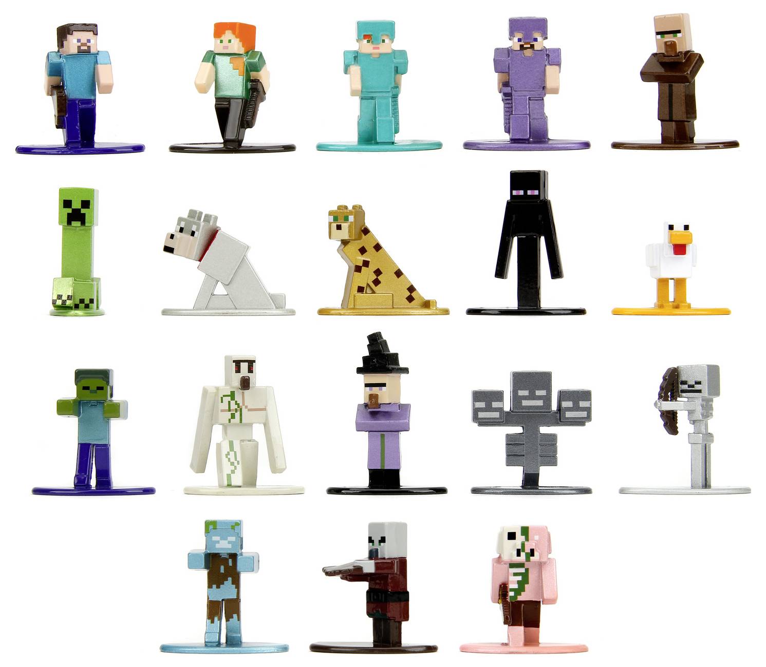 JADA TOYS Minecraft Multi-Pack Nanofigs, Wave 12 Set de personnages