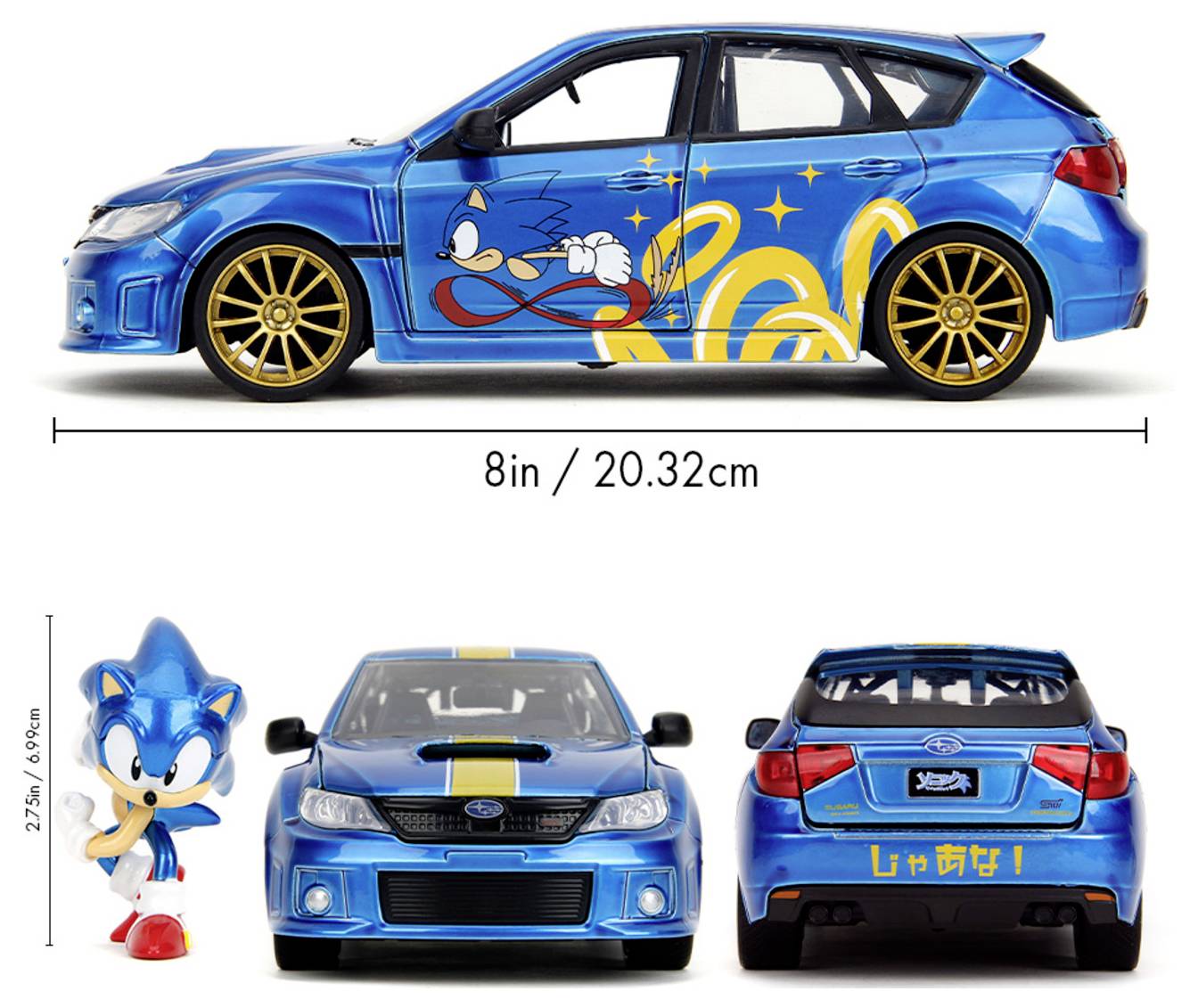 JADA TOYS Subaru Jada Sonic 2012, Impreza WRX STI 1 modèle fini Modèle réduit de voiture