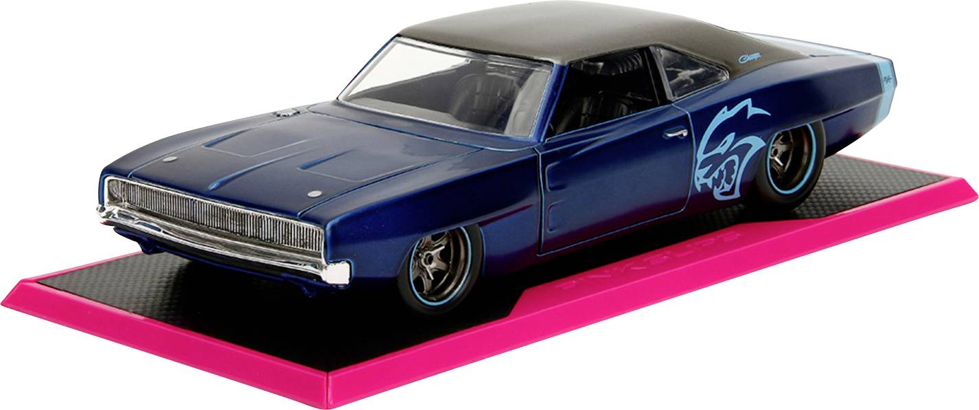 JADA TOYS Dodge Slips rose, 1968 charger modèle fini Modèle réduit de voiture