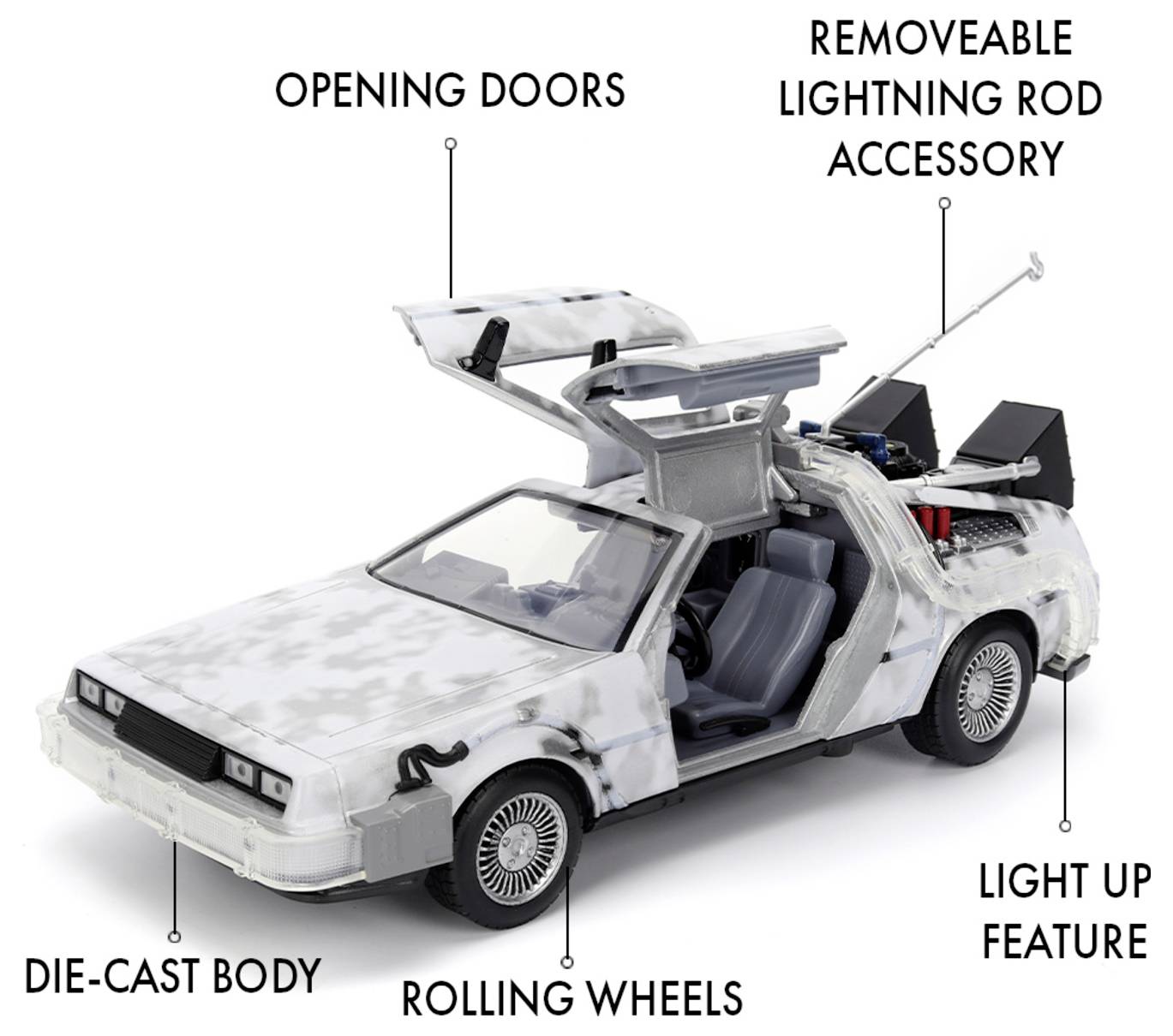 JADA TOYS Time Machine Back to the Future Frost modèle fini Modèle réduit de voiture