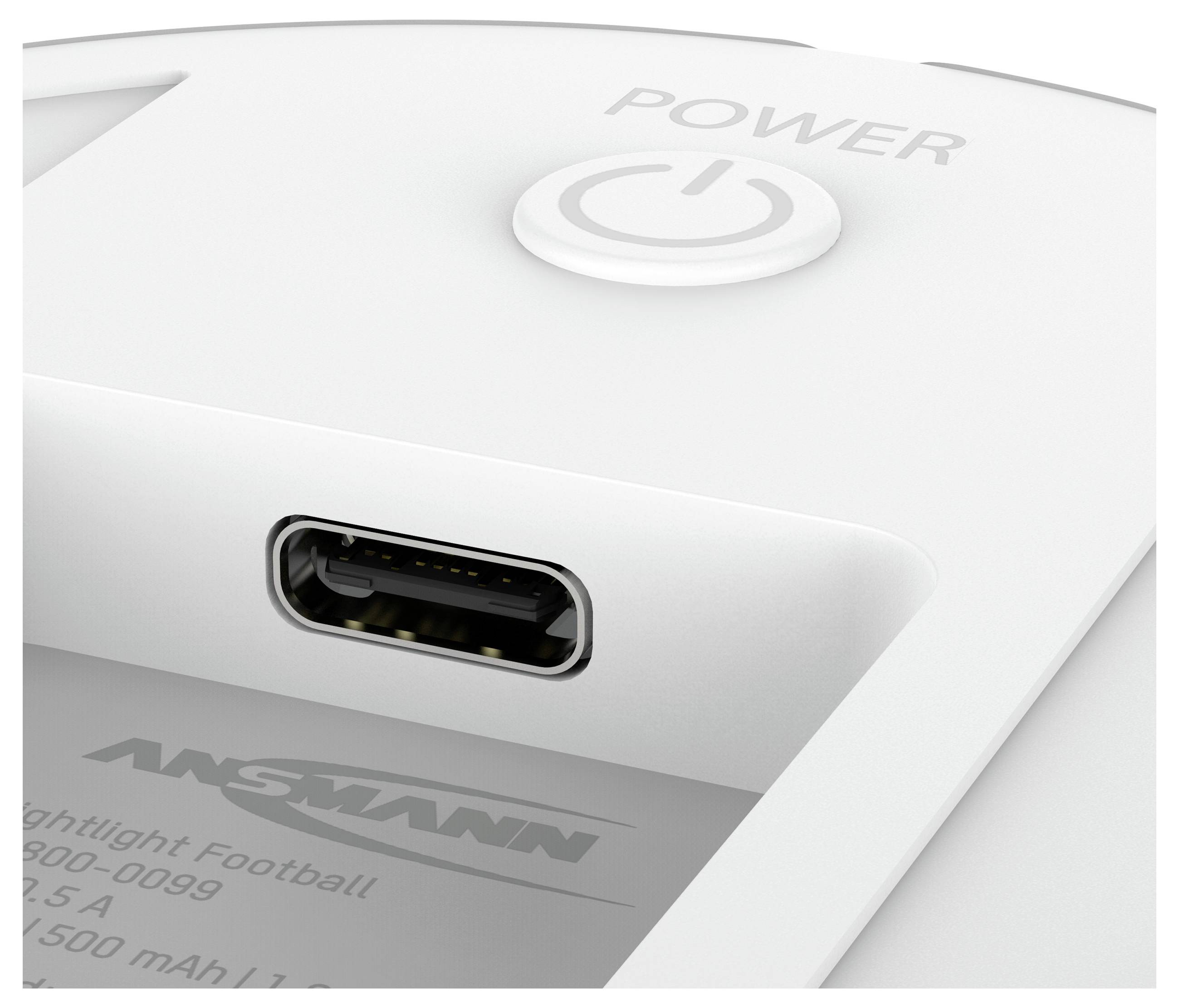 Ansmann LED-Silikonlicht Fußball wiederaufladbar 1800-0099 Boule lumineuse LED, Veilleuse LED