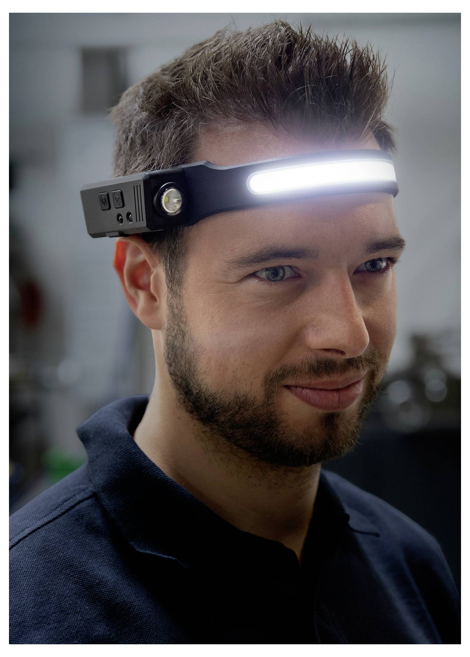 Lampe frontale LED COB Ansmann Sensor-Stirnlampe HD240RS batteries Li-ions 240 lm 12.5 h 1600-0765