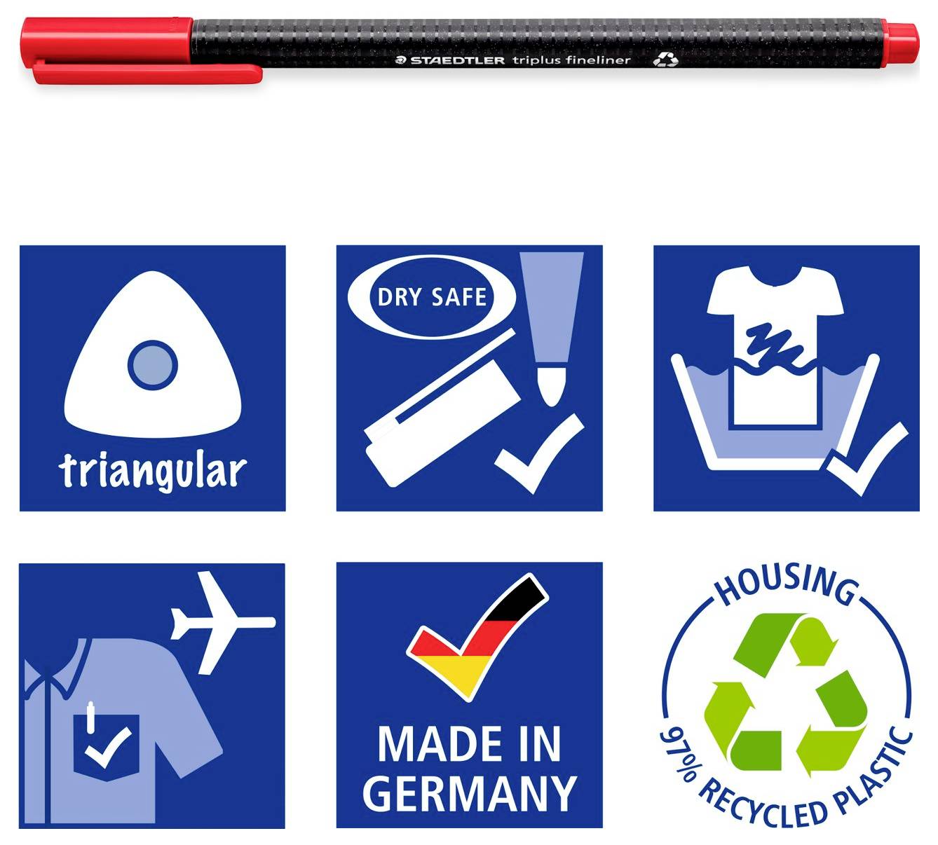 Staedtler triplus 334 C12 Fineliner 12 pièces