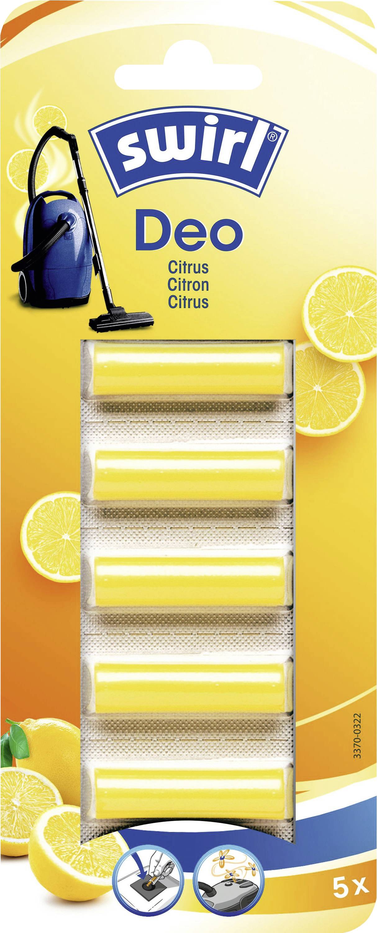 Swirl Deo Sticks Citrus 18522 Parfum d'ambiance pour aspirateur