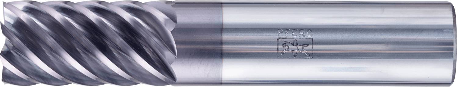 Un outil cylindrique métallique doté d'un tranchant hélicoïdal utilisé pour usiner ou façonner des matériaux. Il a l'apparence polie et industrielle.