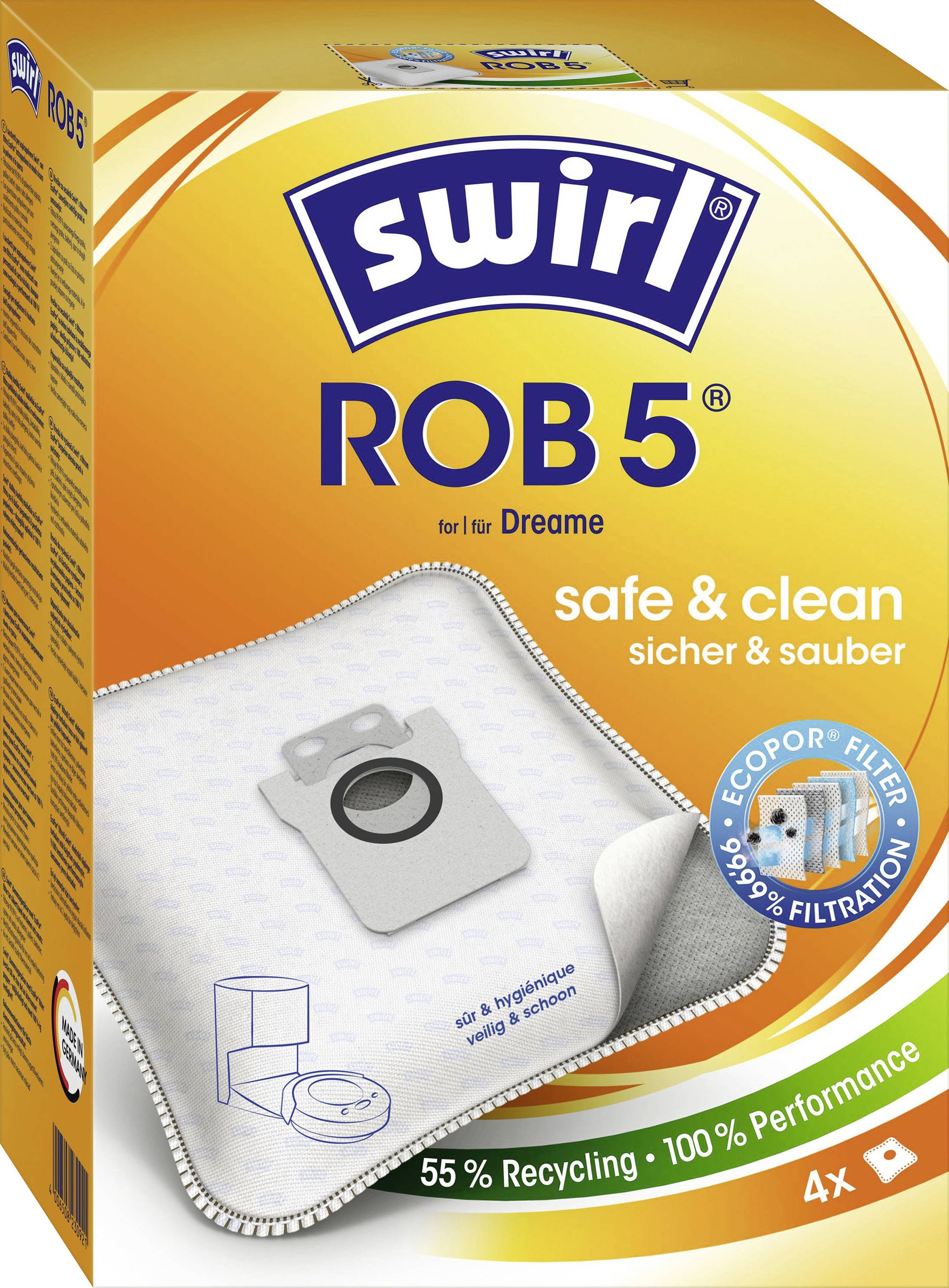 Swirl ROB 5 EcoPor Sac pour aspirateur 4 pc(s)