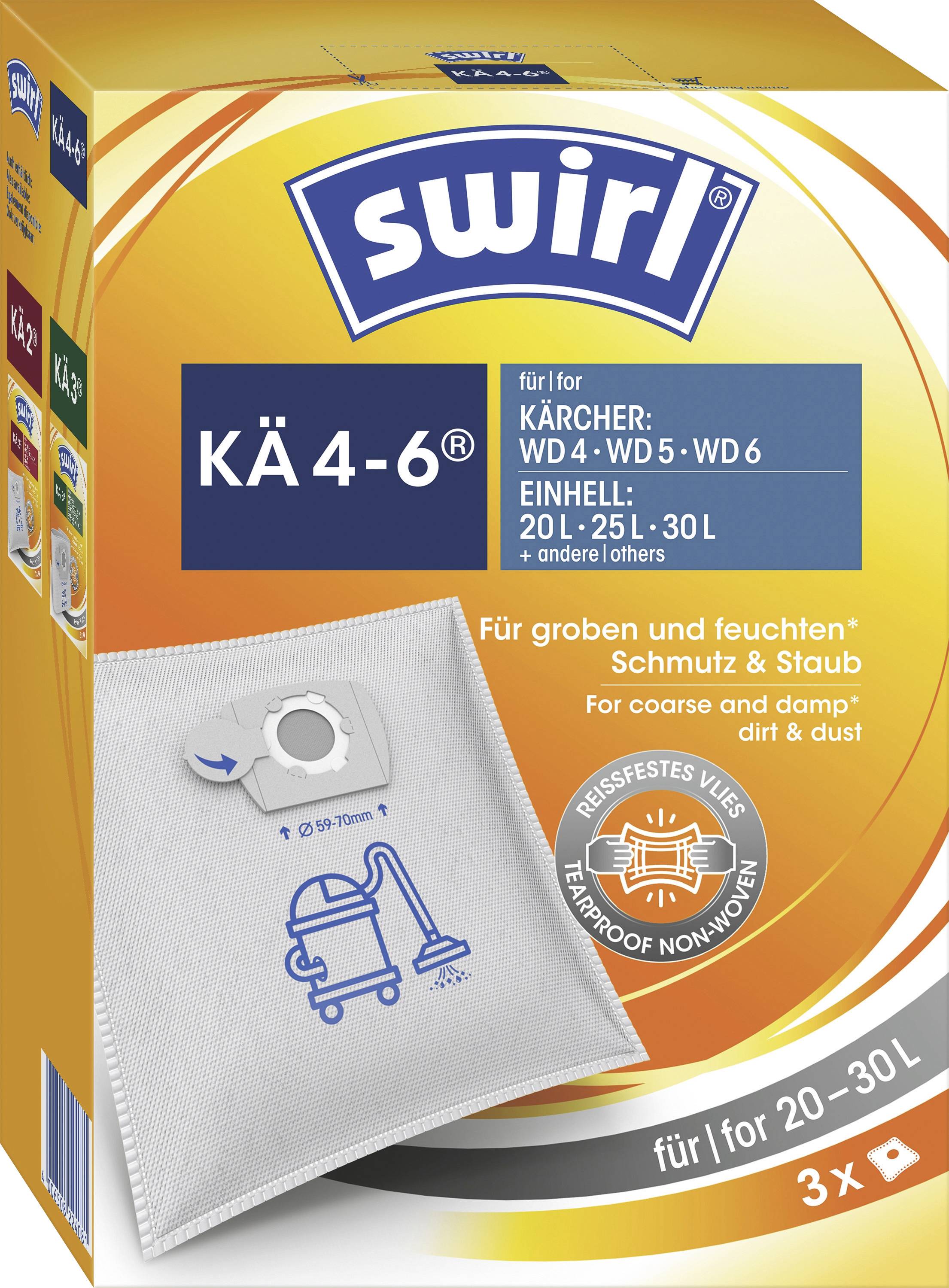 Swirl KÄ 4-6® Sac pour aspirateur 3 pc(s)