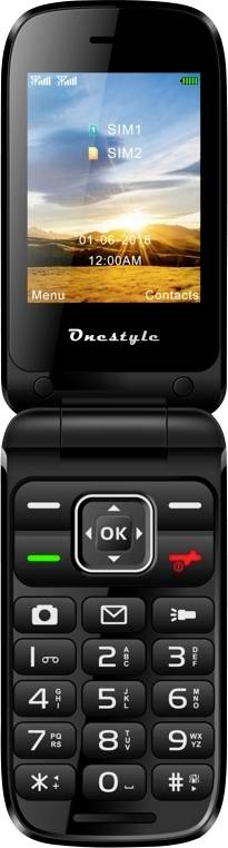 Onestyle Platin Téléphone portable à clapet noir