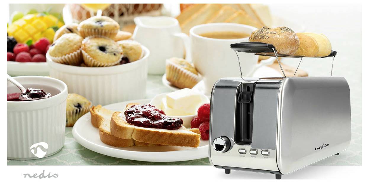 Nedis KABT400AL Grille-pain argent