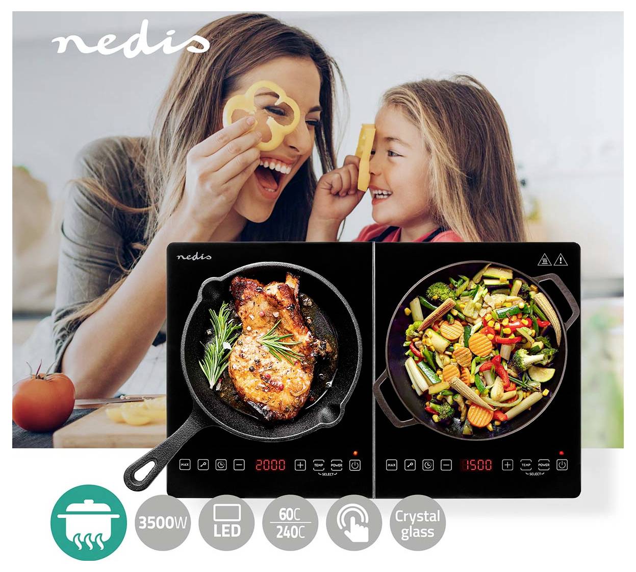 Nedis KAIP124CBK2 Plaque à induction