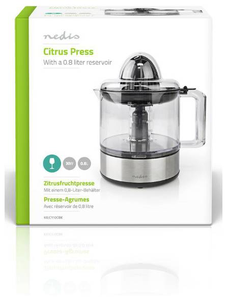 Nedis Presse-agrumes KAJC110CBK 30 W noir, argent