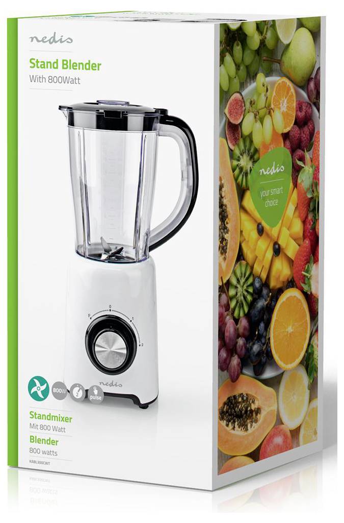 Nedis KABL300CWT Mixeur sur pied 800 W noir, blanc