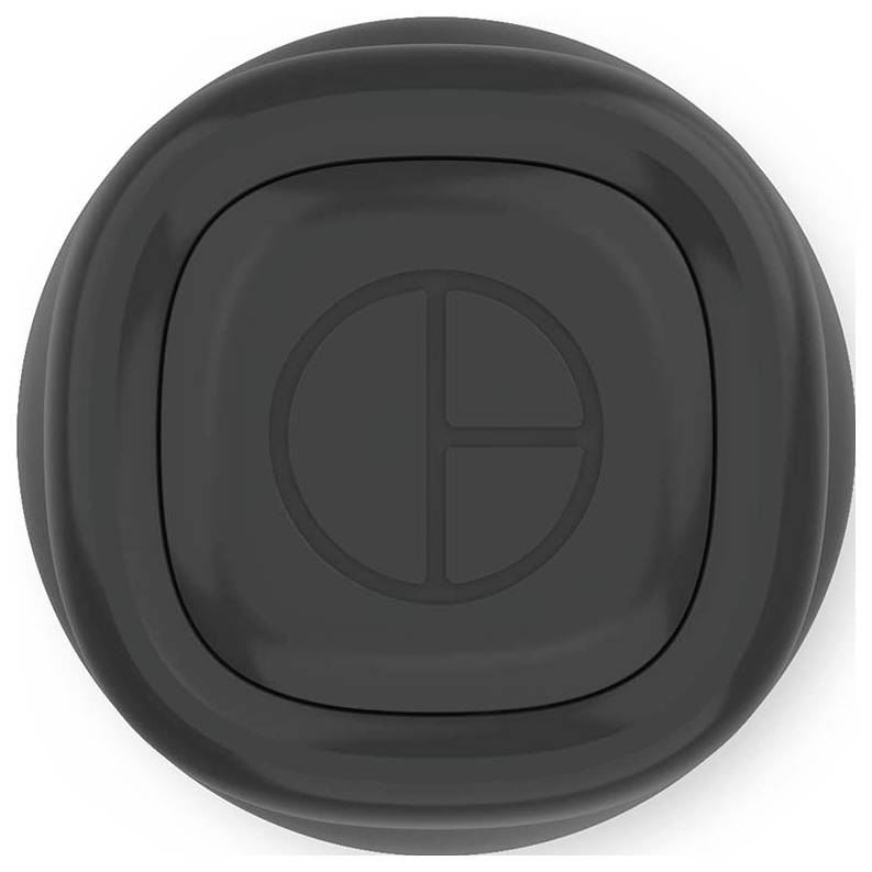 Un palet noir en silicone avec un motif circulaire.