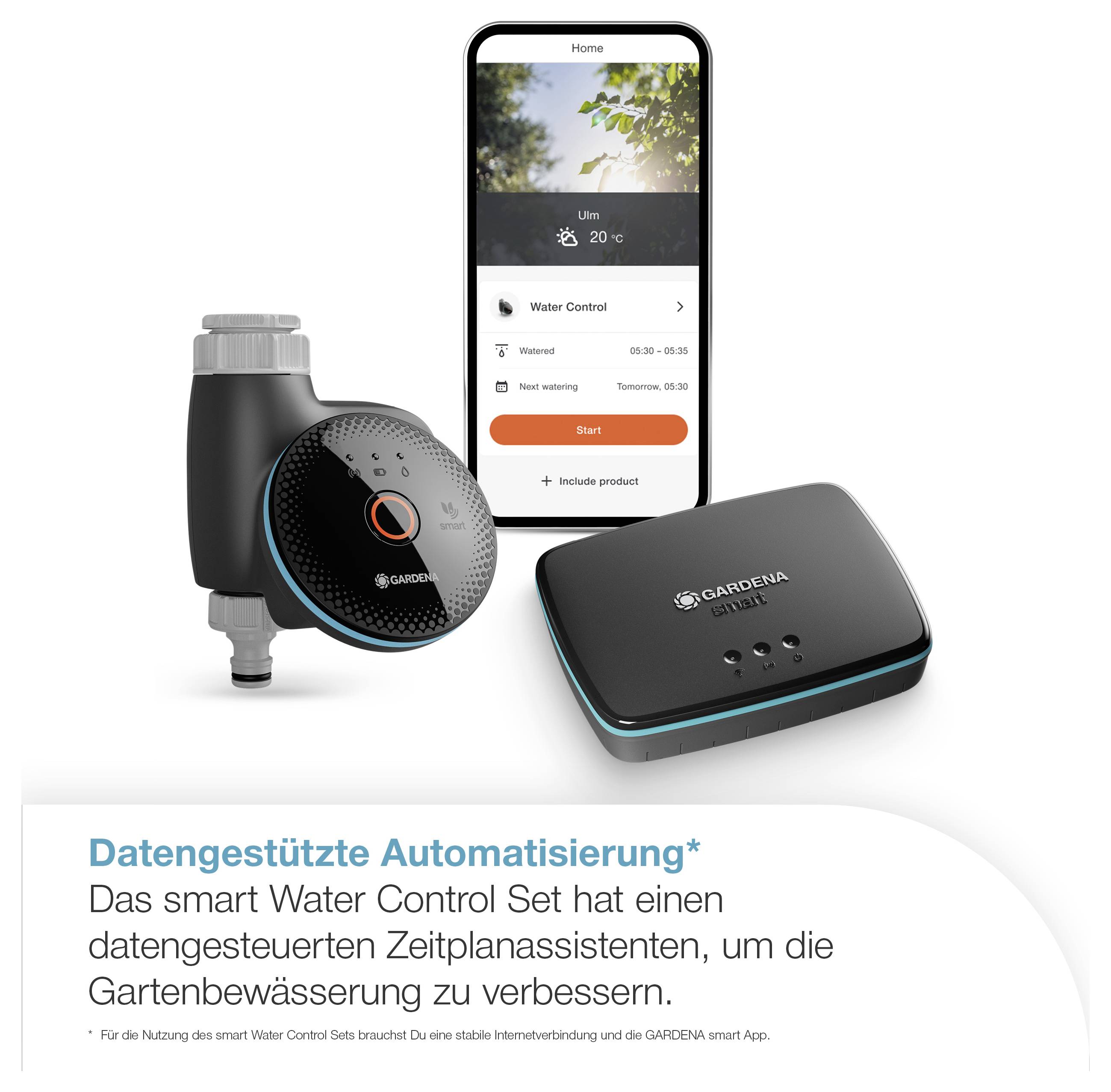 GARDENA 19043-20 smart Water Control Set Commande d'arrosage