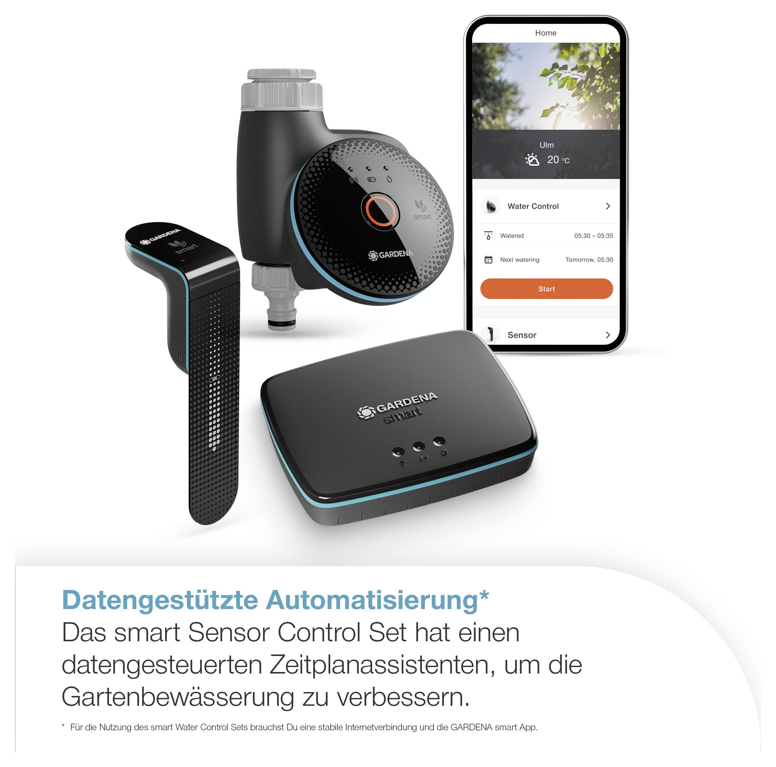 GARDENA 19045-20 smart Sensor Control Set Commande d'arrosage