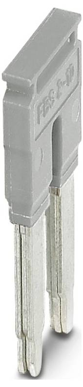 A pair of grey metal locking pins used for electrical connections. They have a rectangular top with 'FBC 4-10' embossed on it.