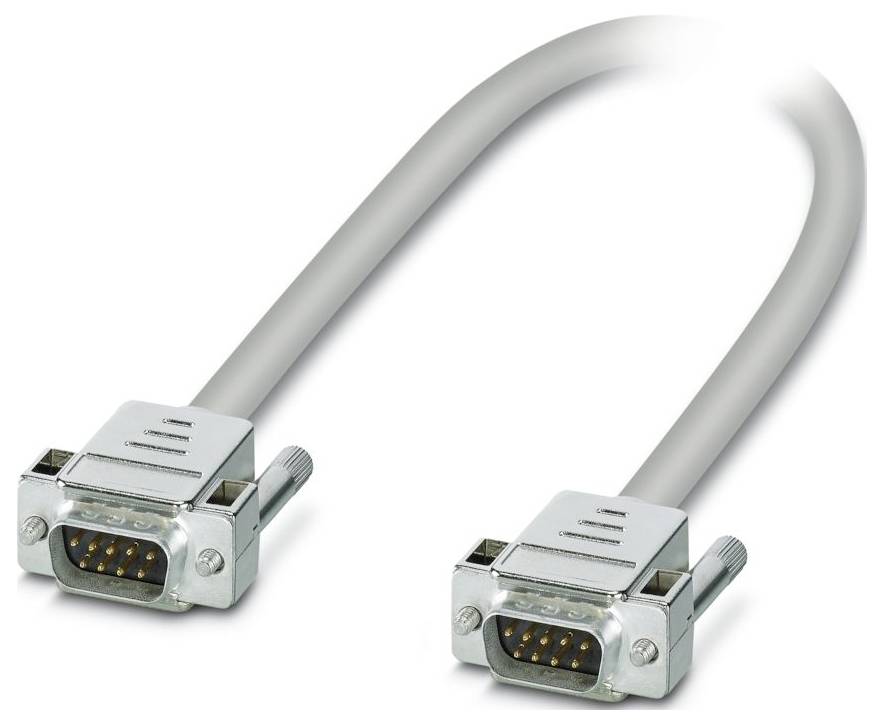 Câble VGA avec deux connecteurs, chacun équipé de trois rangées de cinq broches. Le câble est utilisé pour connecter les appareils d'affichage vidéo.
