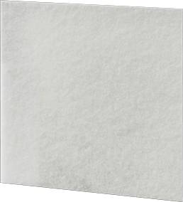 Une tuile en céramique carrée, gris clair, avec une texture marbrée discrète, présentée dans une vue plate et inclinée.