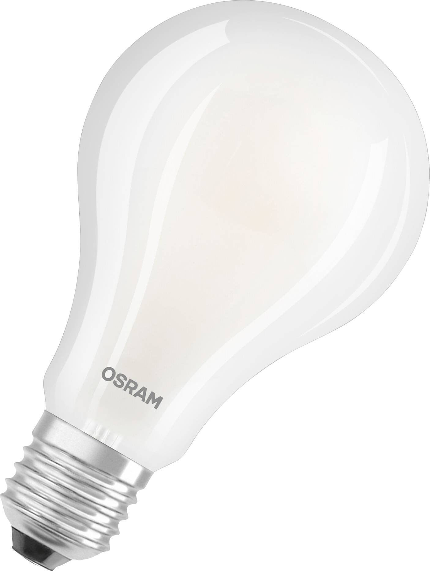Une ampoule à vis, avec la marque 'OSRAM' visible sur le côté.