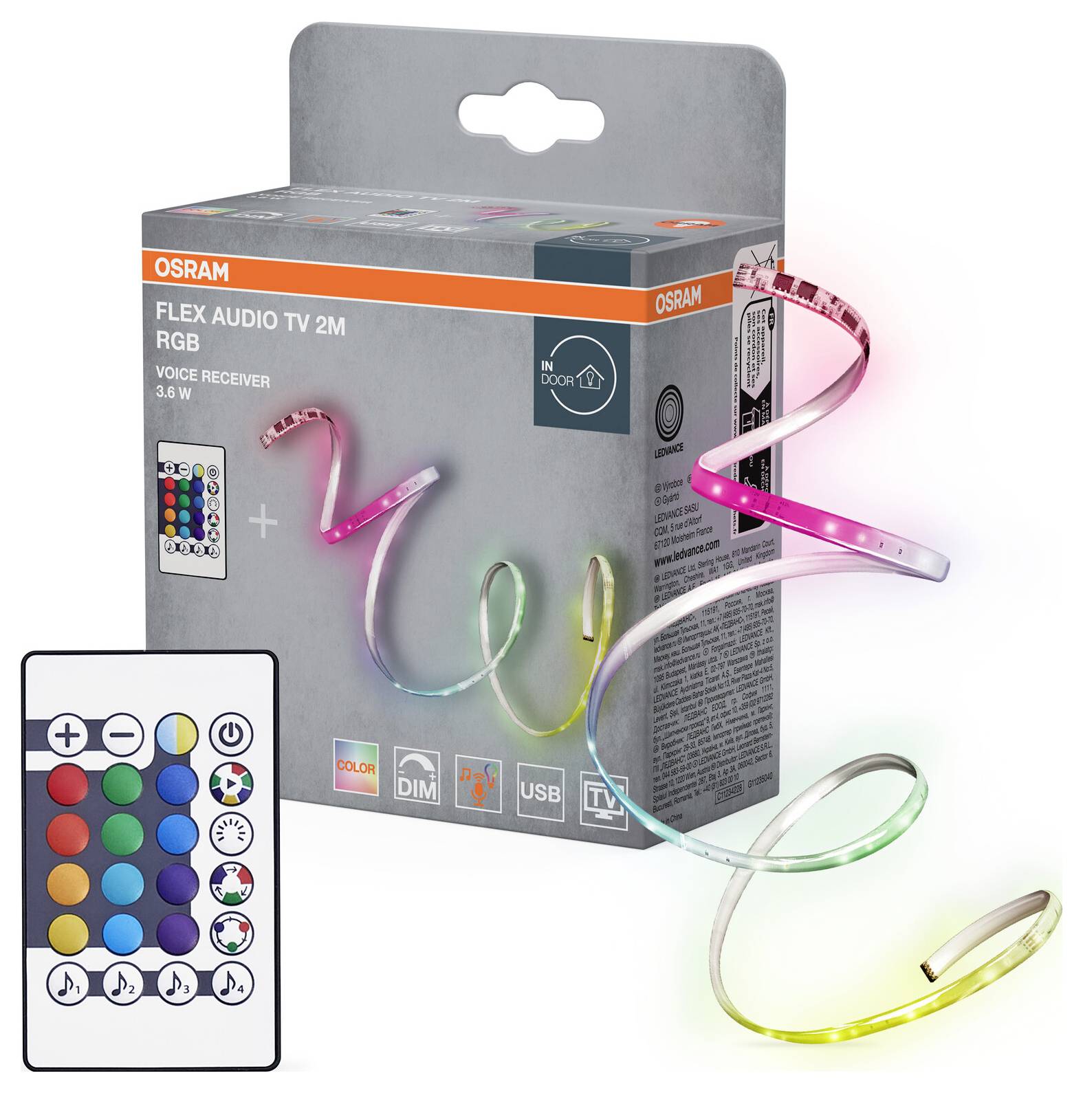 Bande lumineuse OSRAM Flex Audio TV 2m RVB