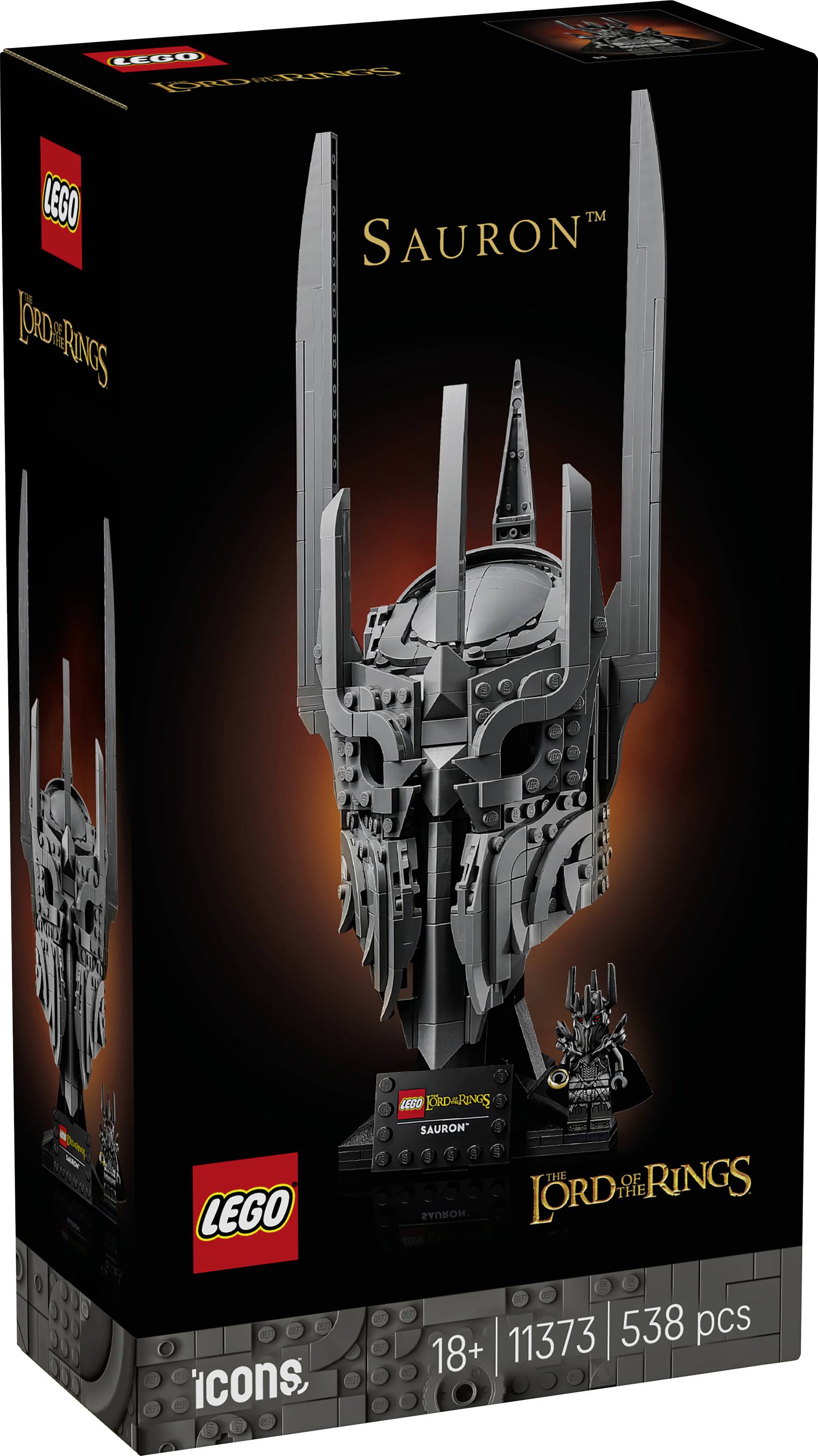 Ensemble « LEGO Icons » pour construire Sauron du « Seigneur des Anneaux », contenant 538 pièces, convenant aux âges de 18 ans et plus.