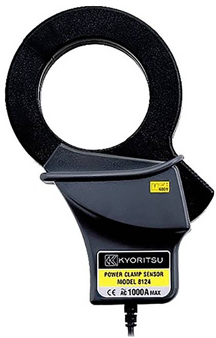 Capteur de Pince Ampèremétrique Kyoritsu Modèle 8124, un appareil portatif noir utilisé pour mesurer le courant électrique jusqu'à 1000A CA.