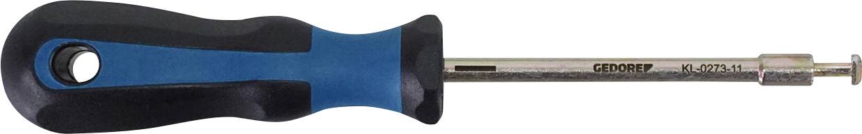 Un tournevis à lame plate avec un manche ergonomique noir et bleu et une tige métallique gravée « GEDORE - KS 0221 3.5 ».
