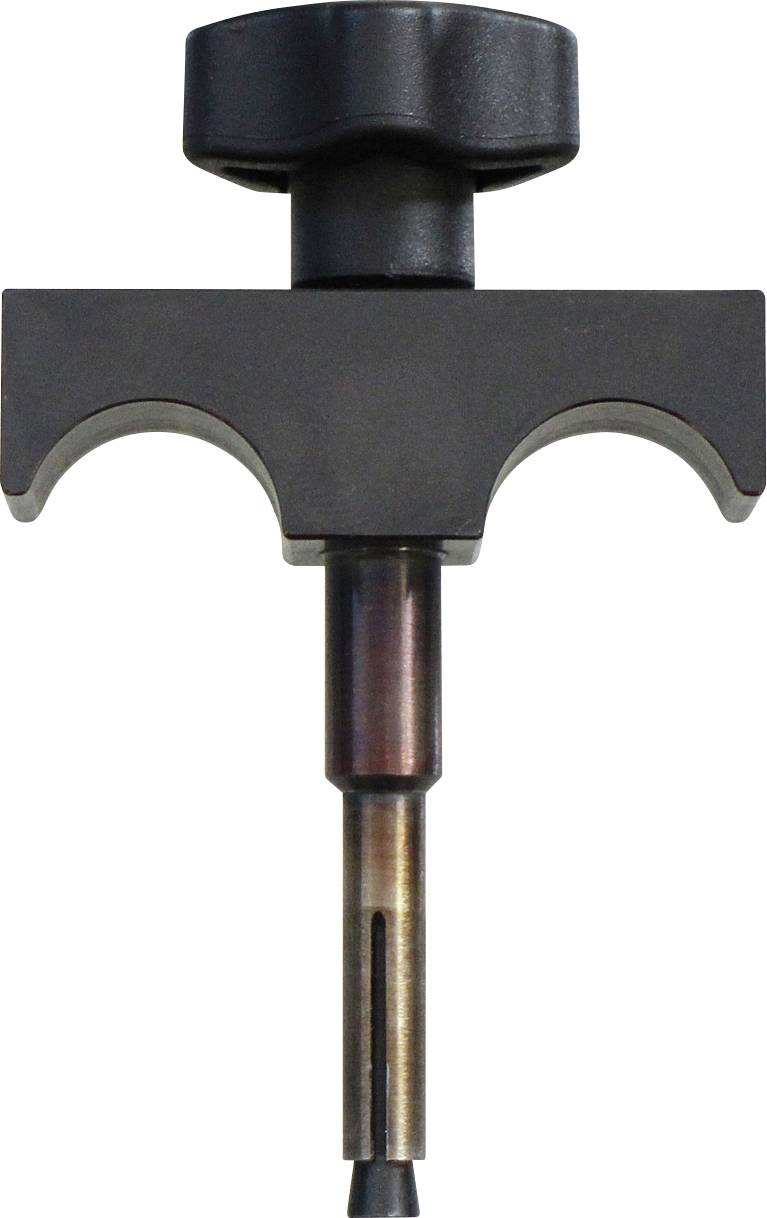 Outil d'alignement métallique avec poignée en forme de T et arbre cylindrique, utilisé pour les ajustements de précision dans les tâches techniques ou mécaniques.